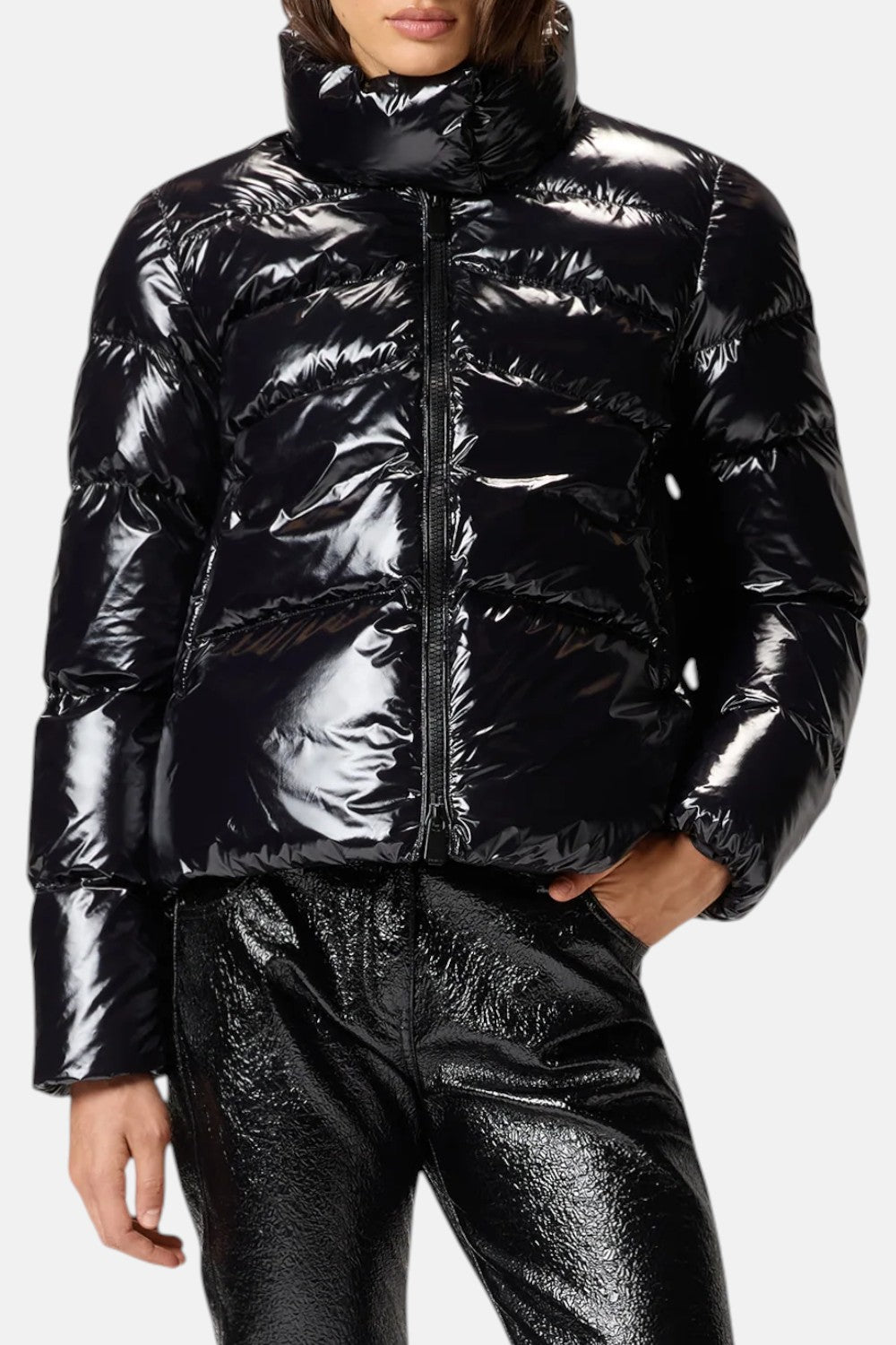 piumino in nylon modello micro caban