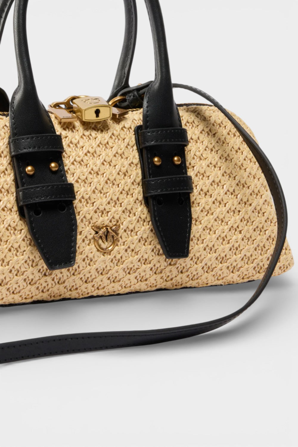 borsa a tracolla bowling horizontal rafia