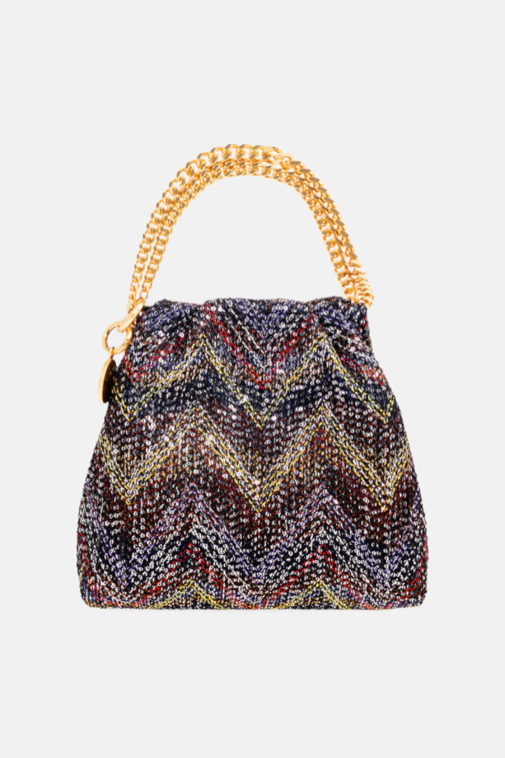 borsa a mano drawstring puoch chain