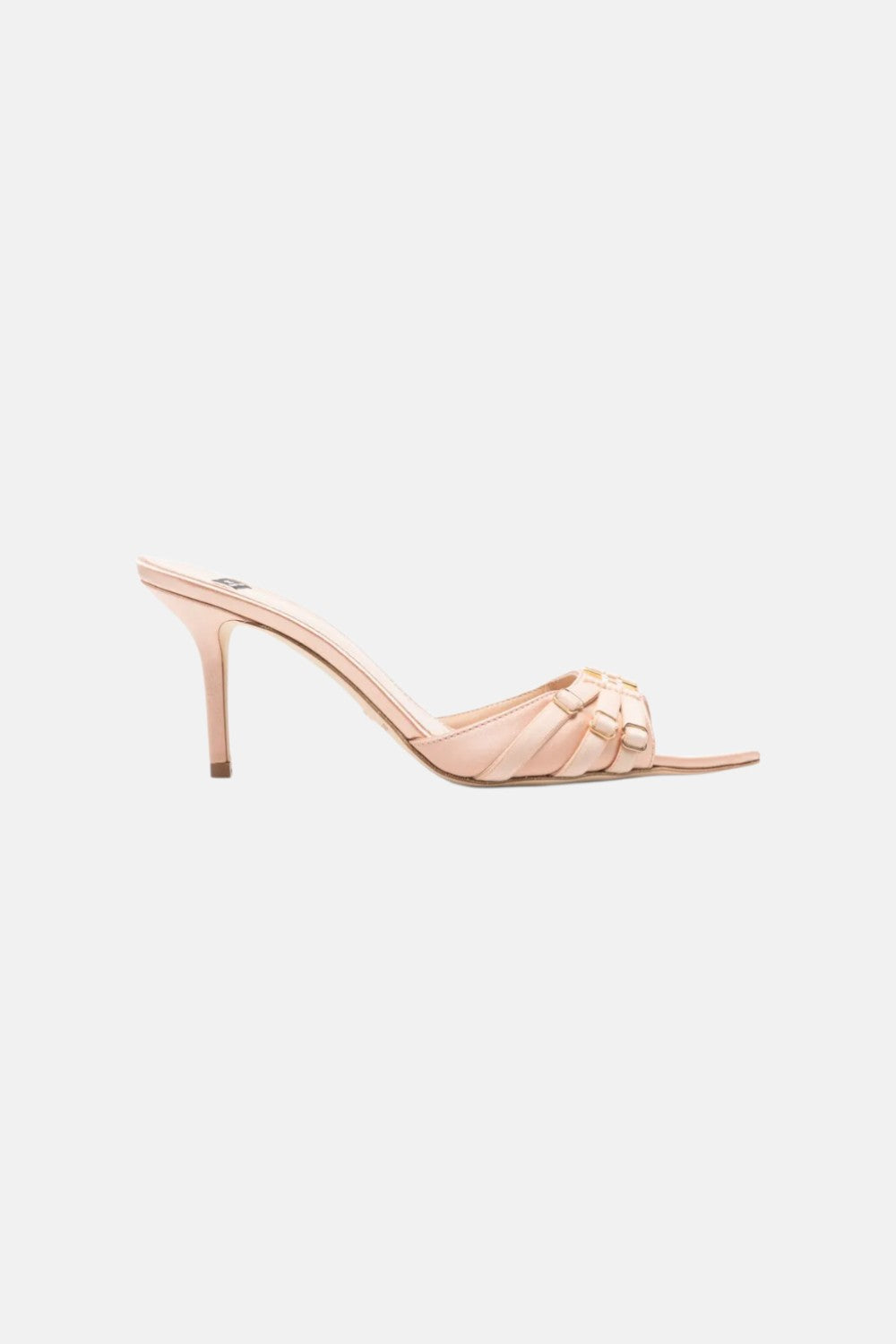 sandali Mules in pelle con cinturini