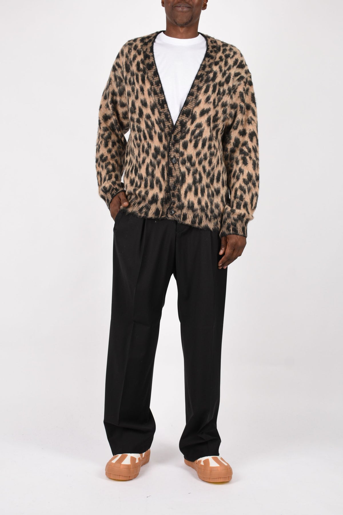 Cardigan boxy maculato F6LAMACA050