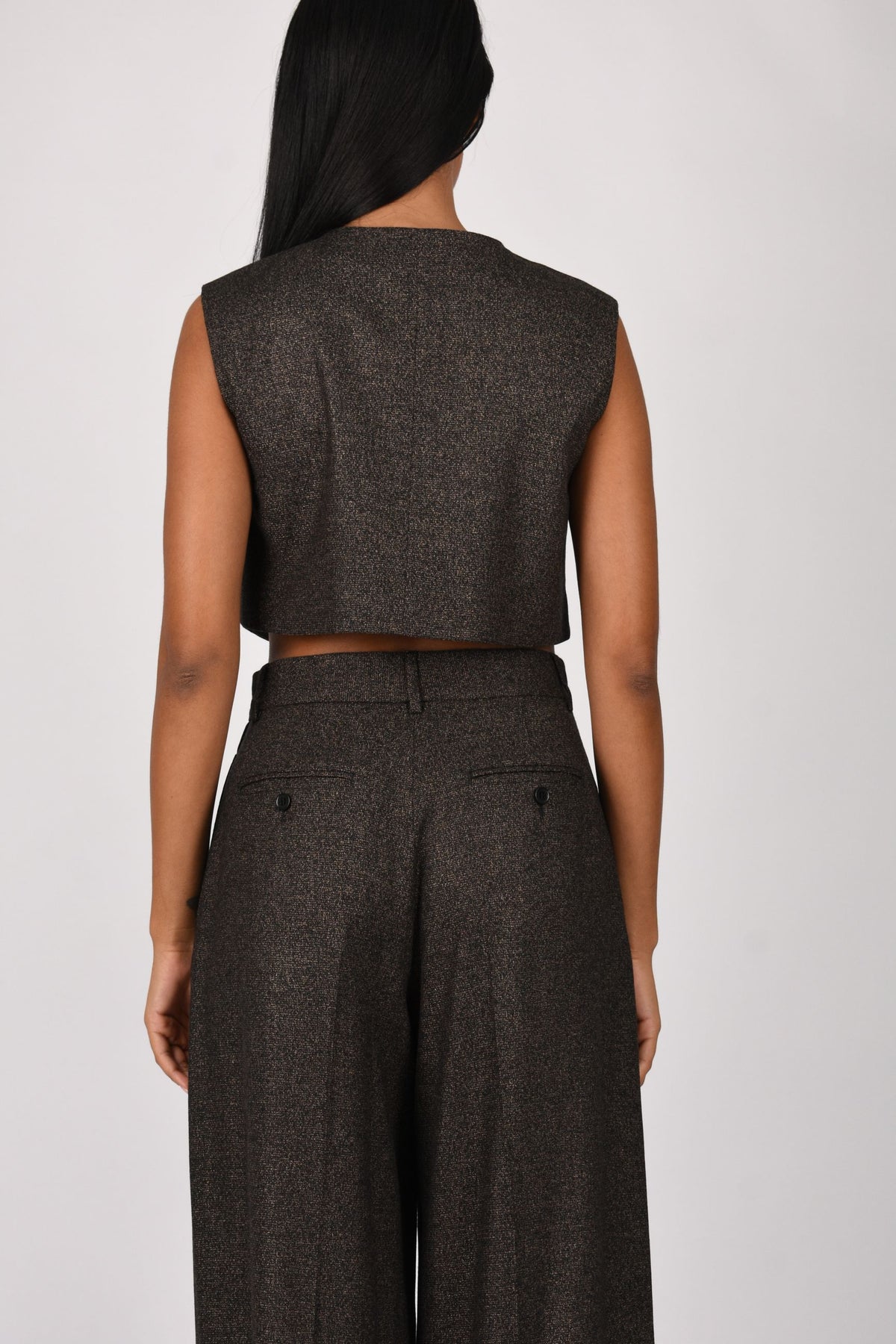 Gilet con motivo micro pied de poule 4141MDW01267610