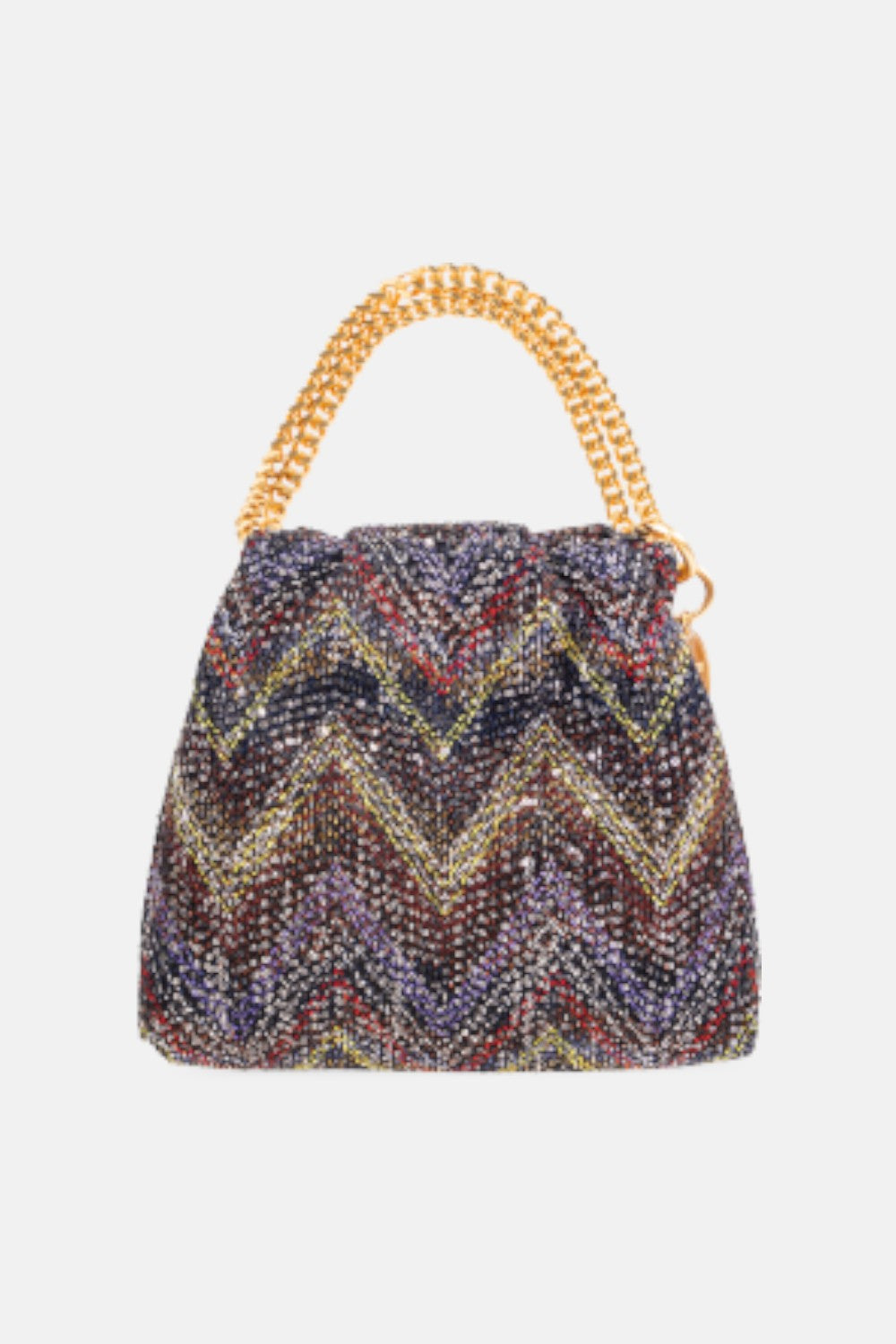 borsa a mano drawstring puoch chain