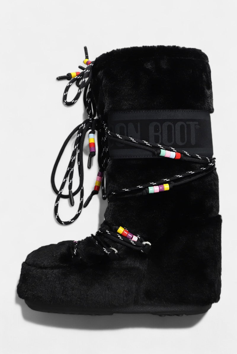 stivali modello icon faux fur beads