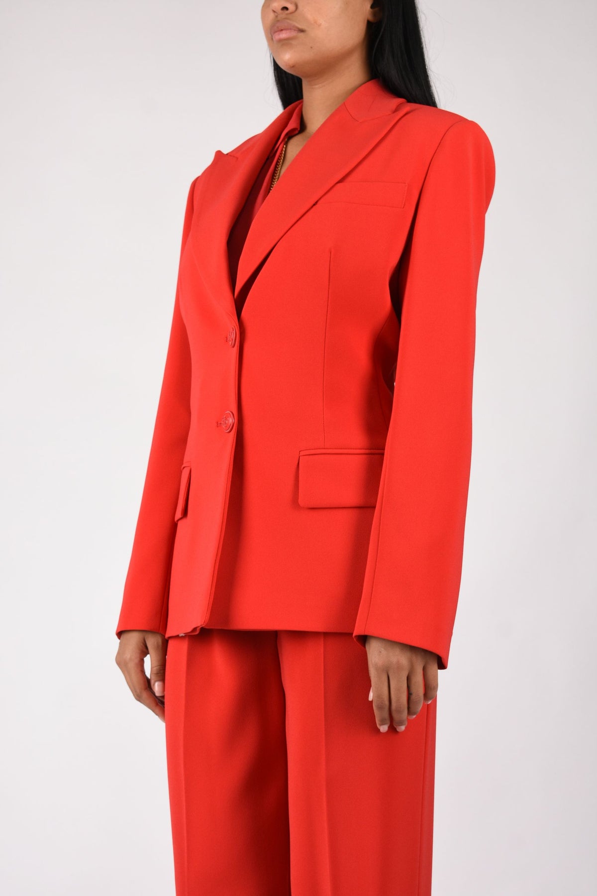 Giacca in crêpe leggero con lacci GI27366E2