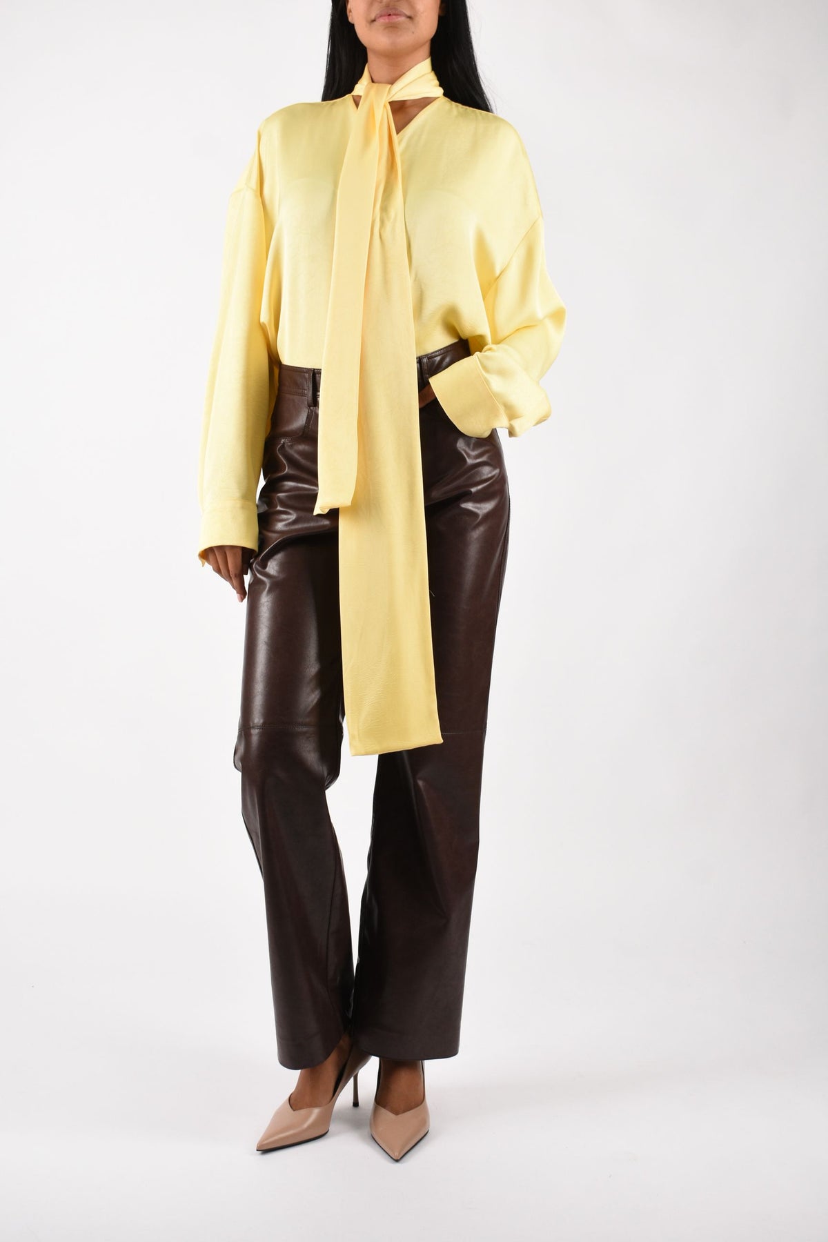 Camicia in creponne con Sciarpa 4141MDE12B267608