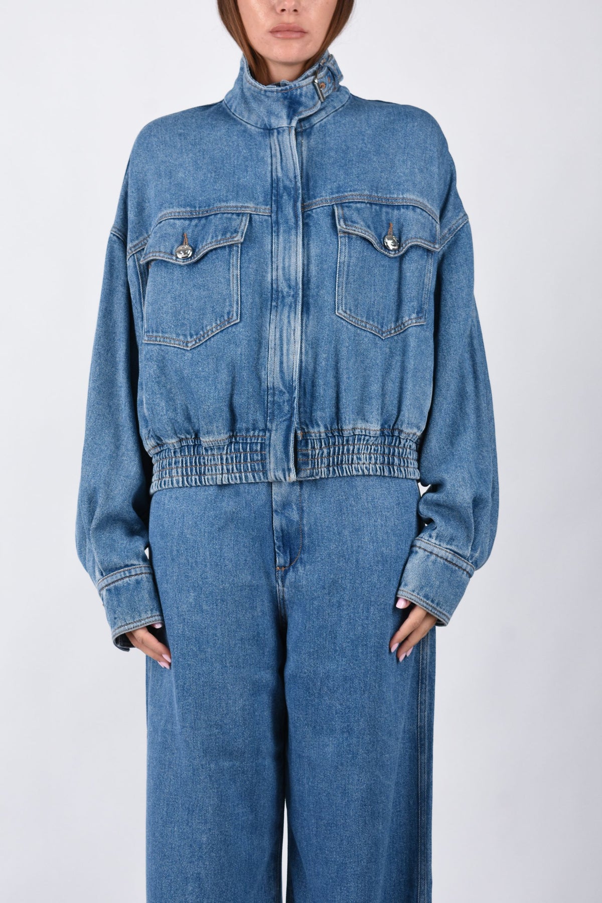 Bomber over in denim indaco BUSSOLA 2622046015