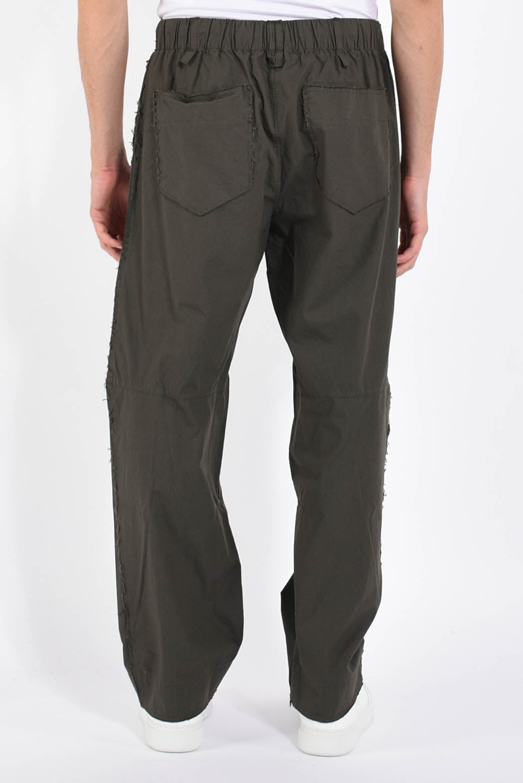 Pantaloni cropped in cotone