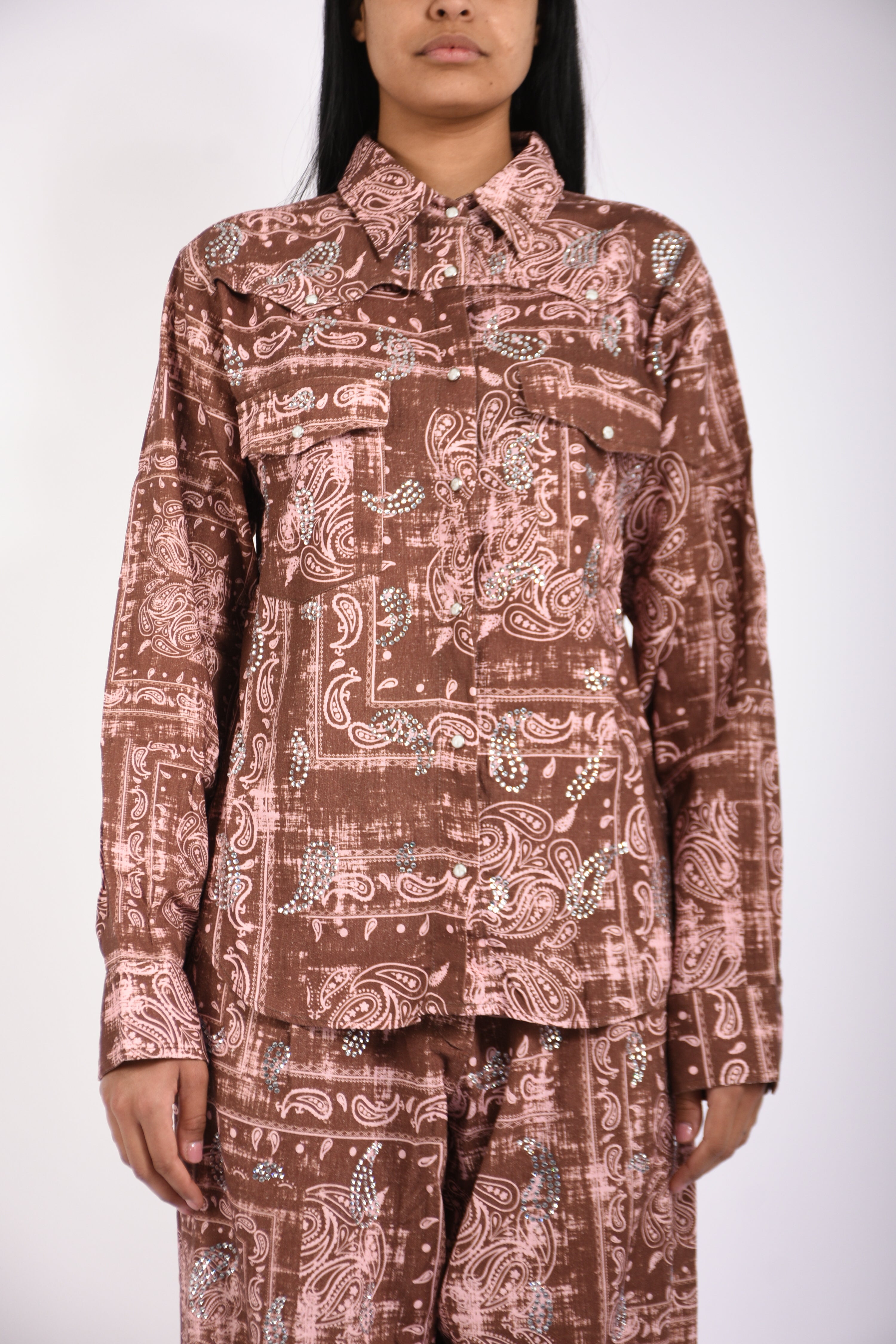 camicia in misto lino