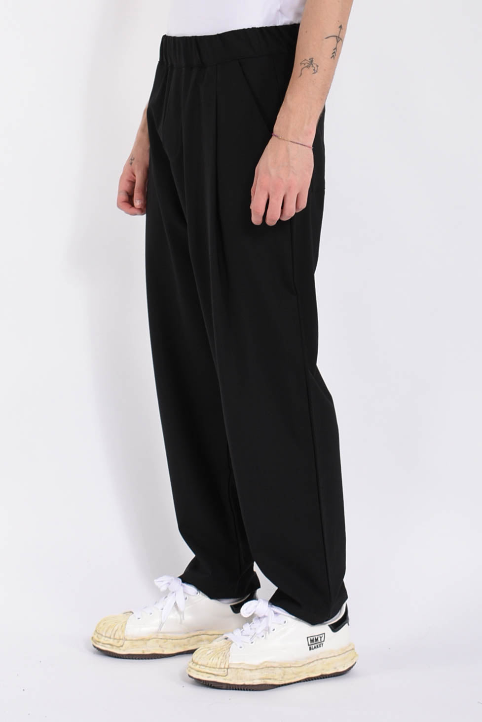 pantaloni in misto lana