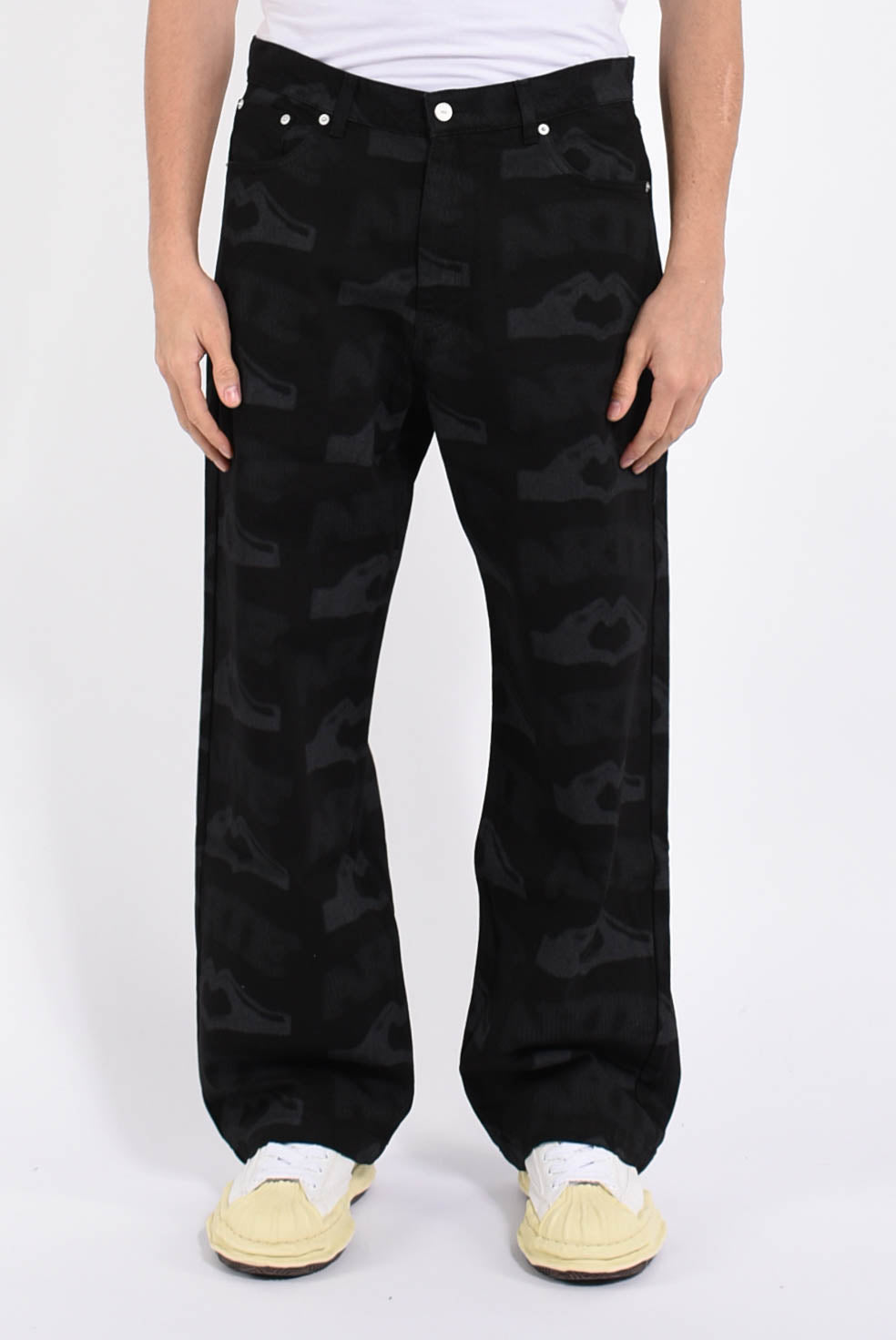 jeans Heart Printed