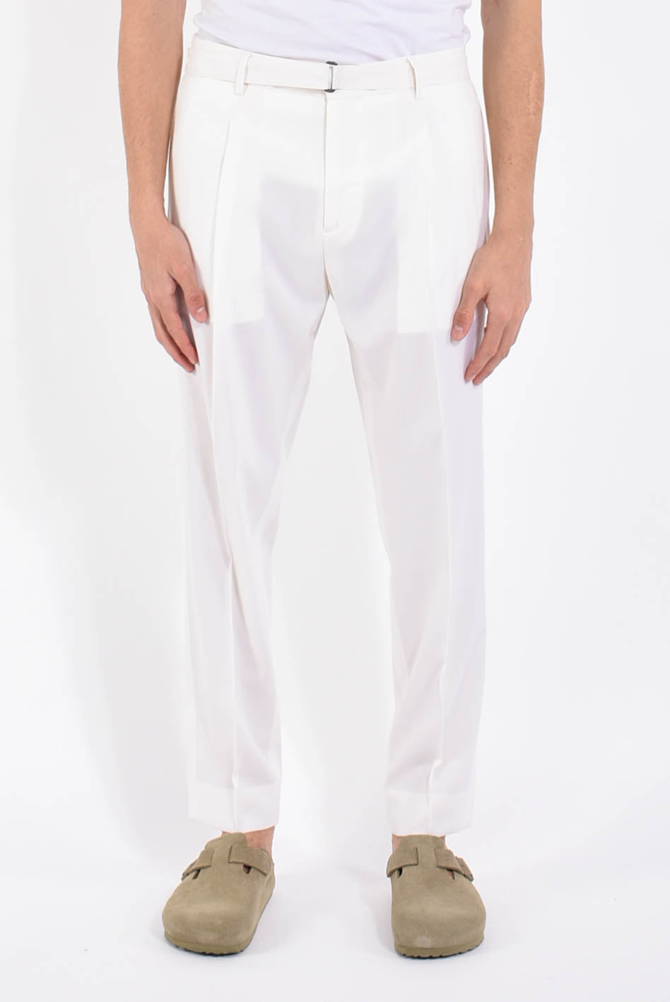 Pantaloni andy in fresco lana