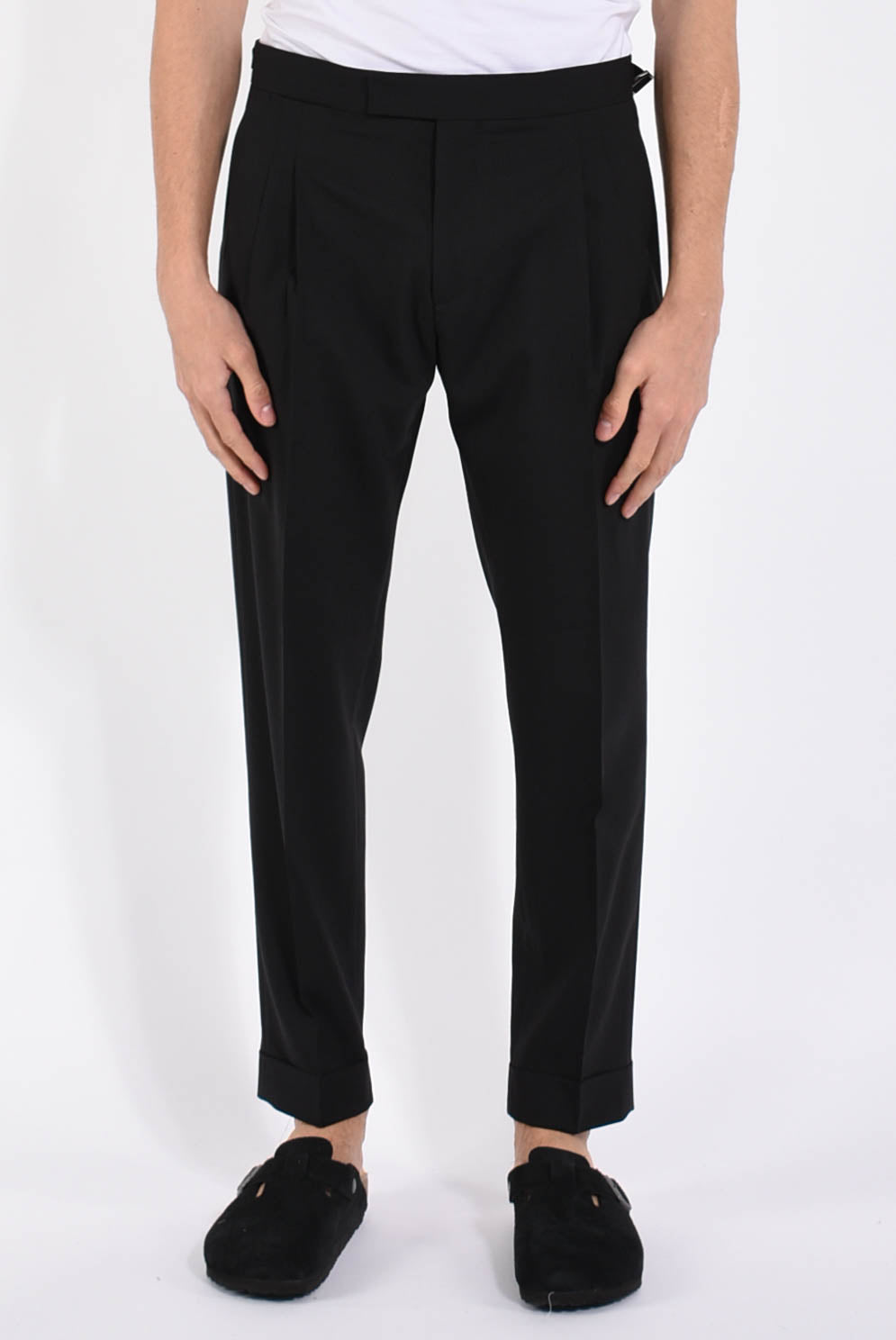 Pantaloni robby in fresco lana