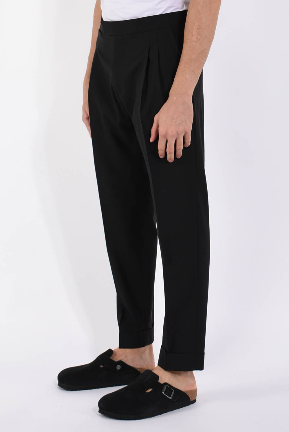 Pantaloni robby in fresco lana