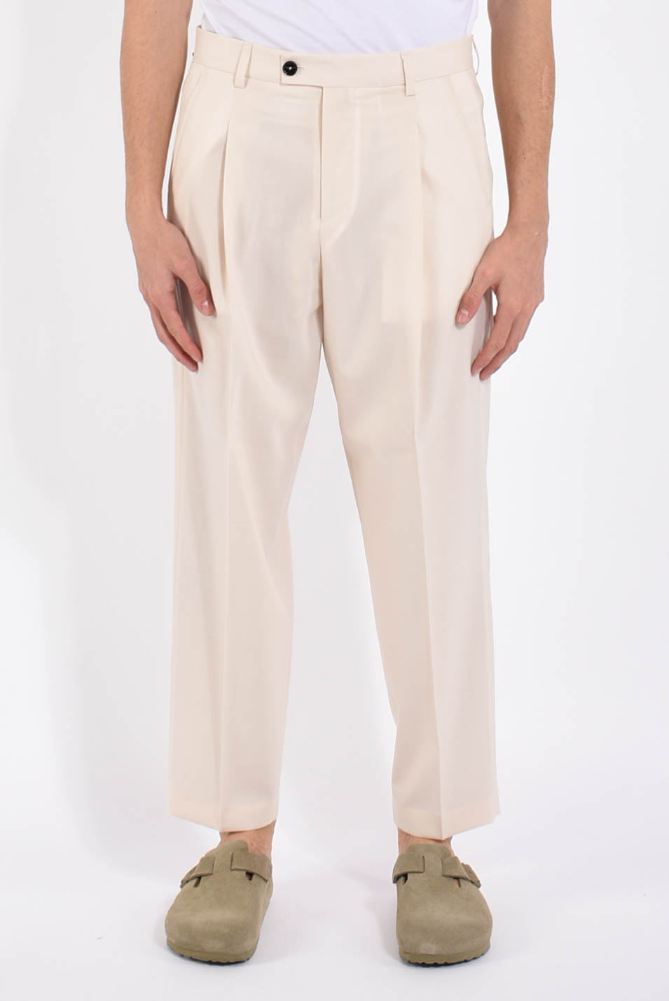 Pantaloni raul in fresco lana