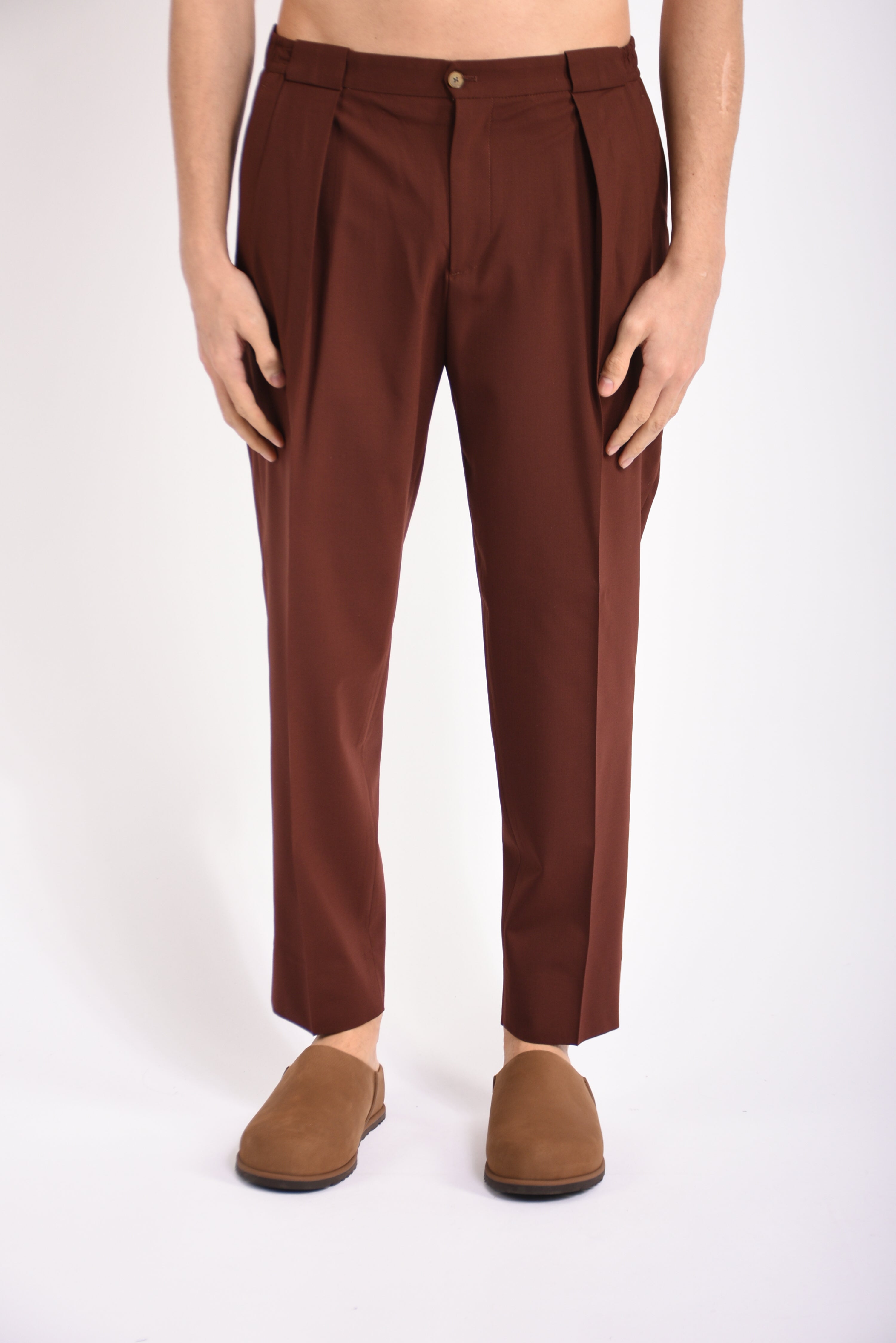 Pantaloni portobellos in fresco lana