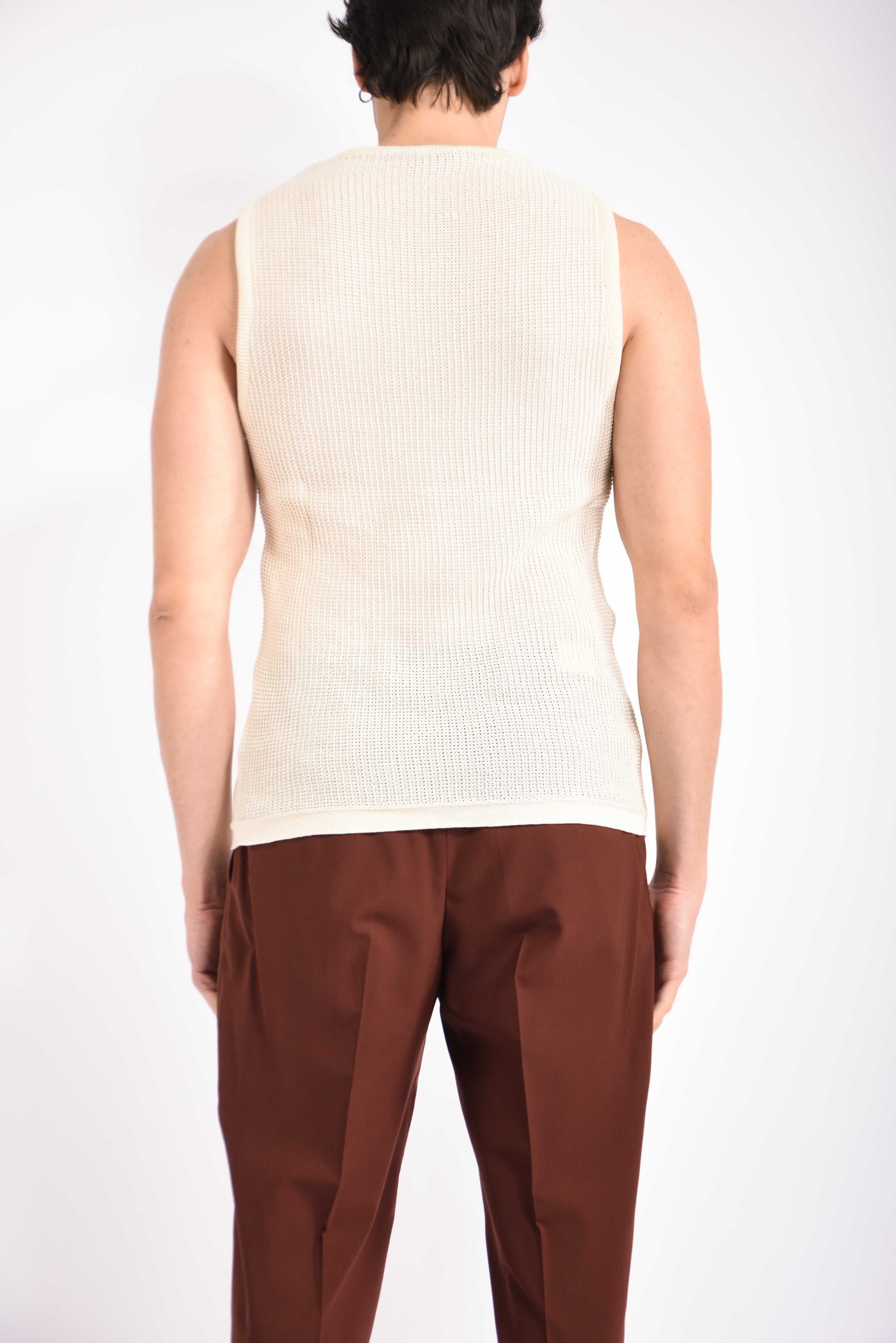 Canotta traforata in cotone