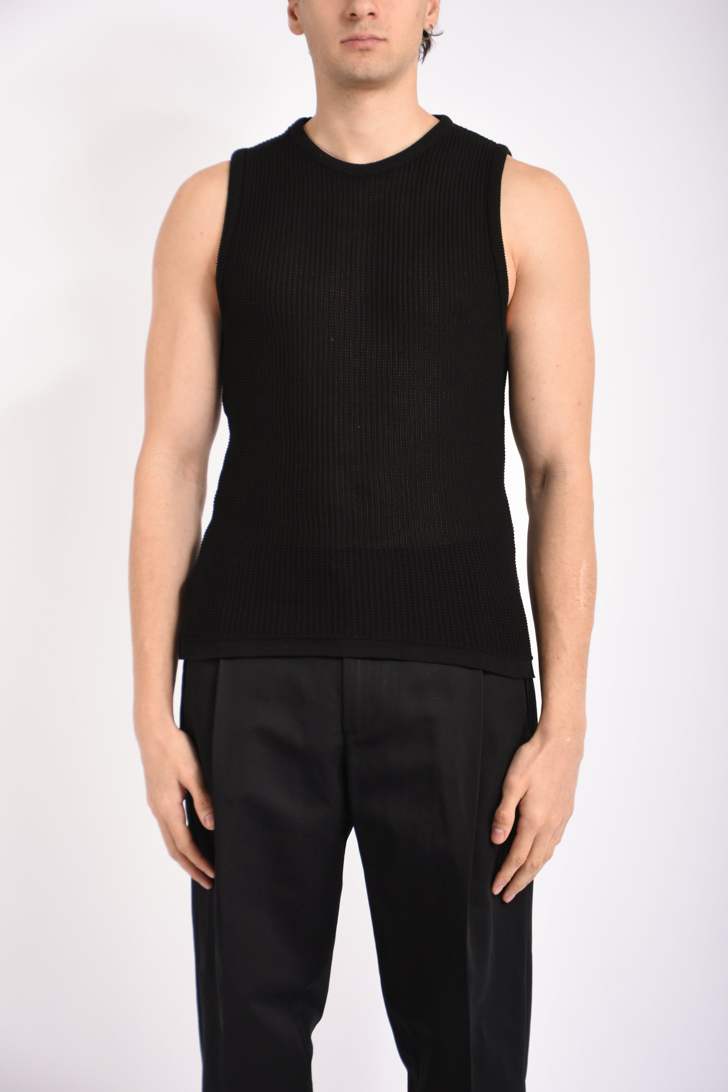 Canotta traforata in cotone