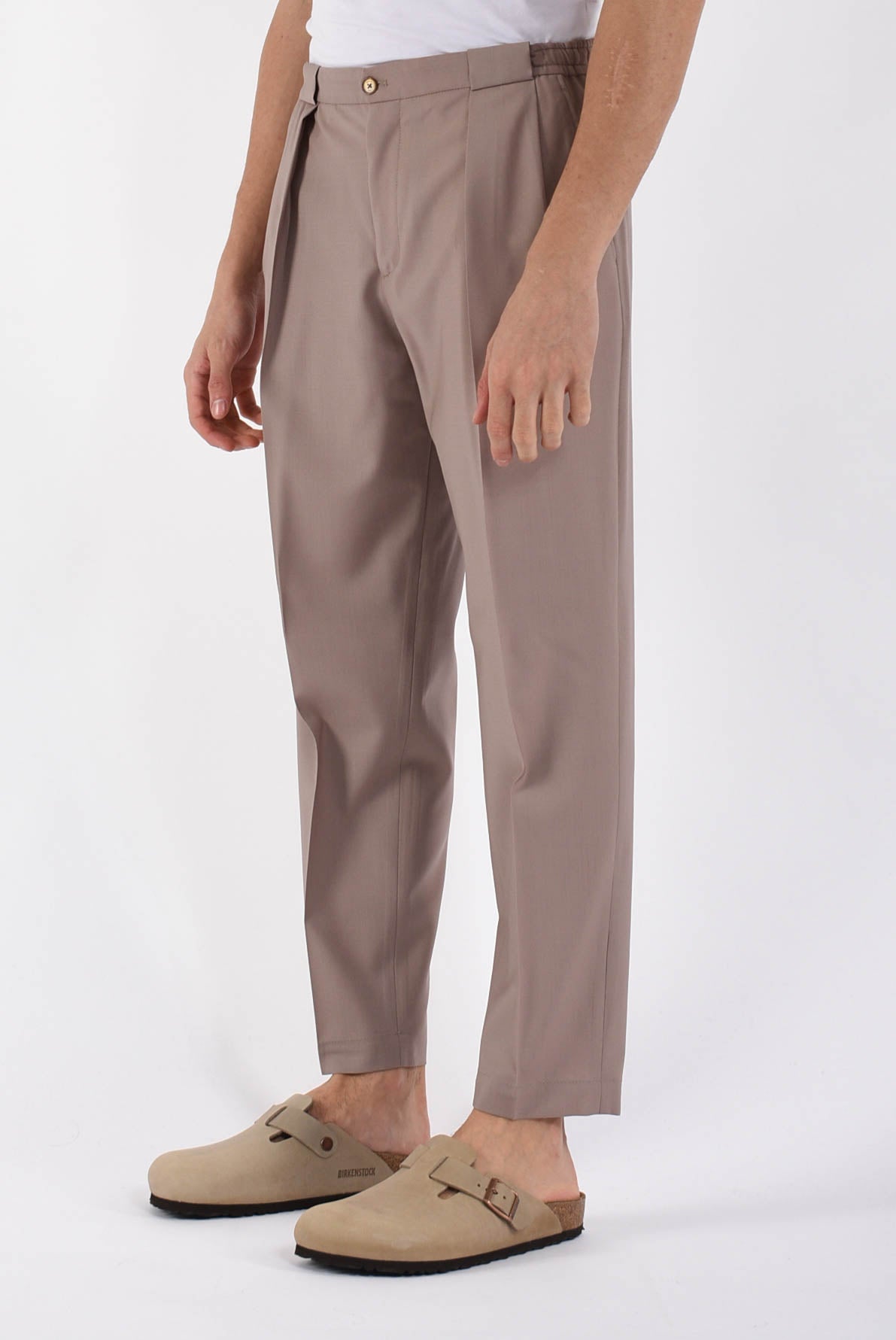 Pantaloni portobellos in fresco lana