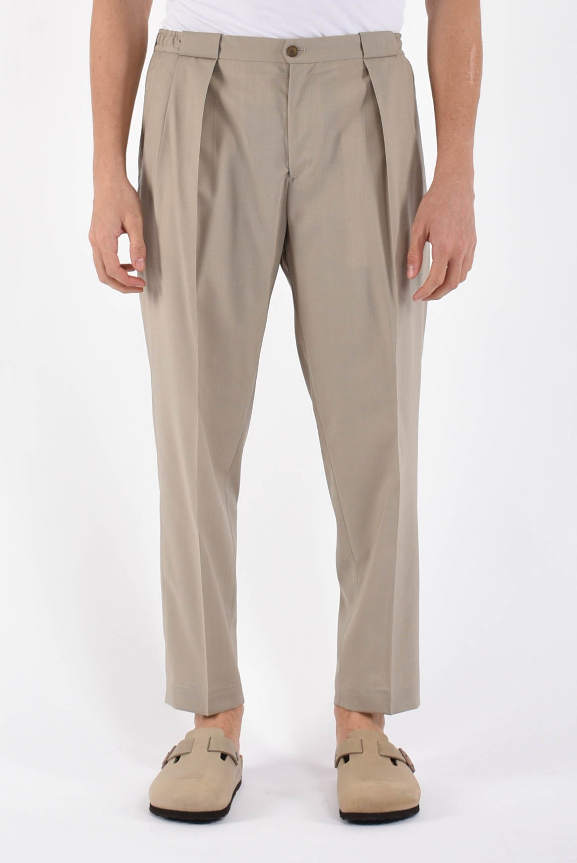 Pantaloni portobellos in fresco lana