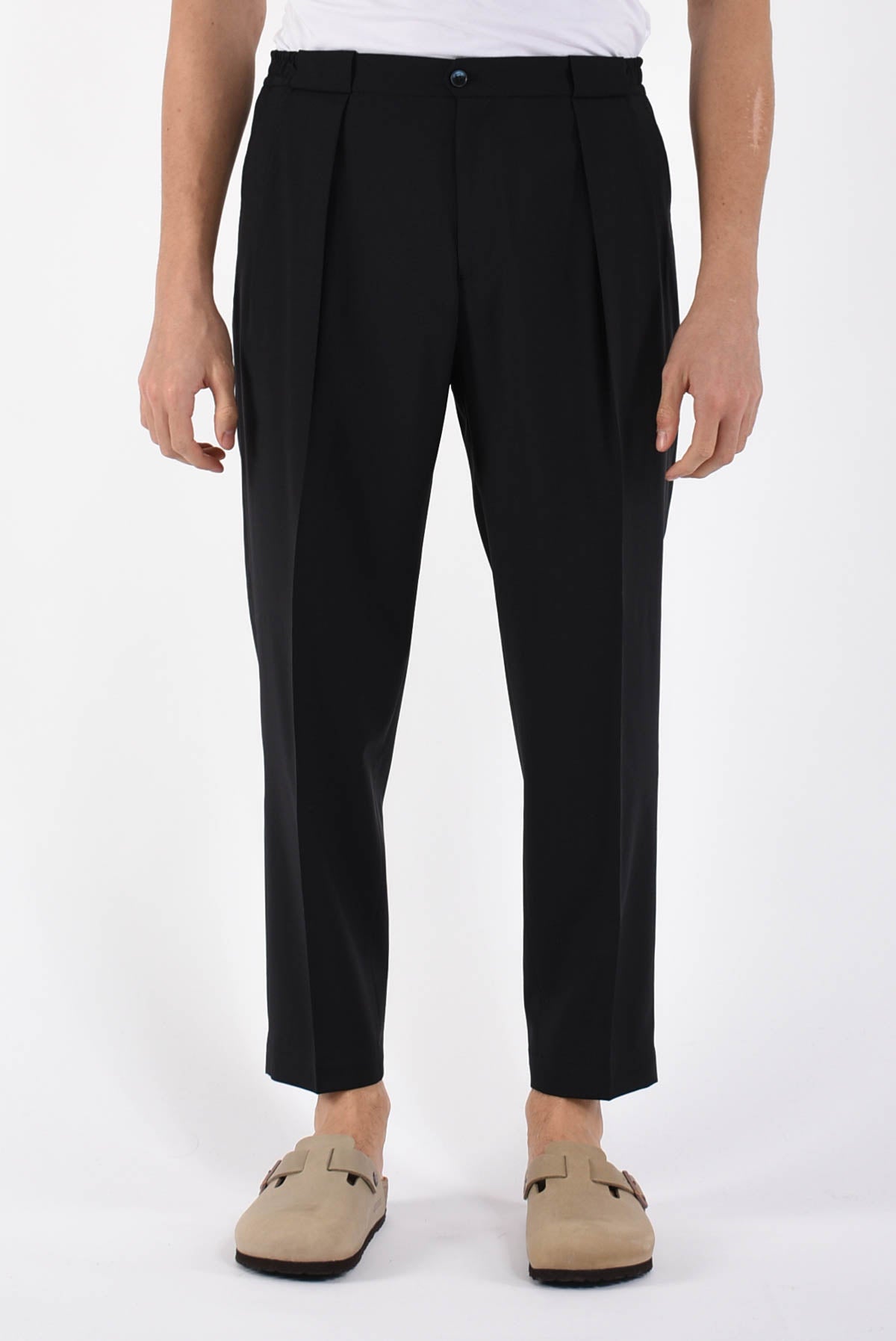 Pantaloni portobellos in fresco lana