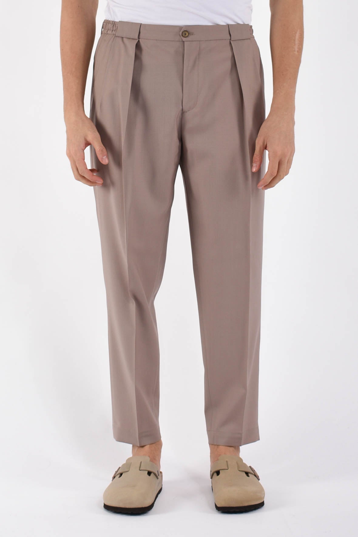Pantaloni portobellos in fresco lana