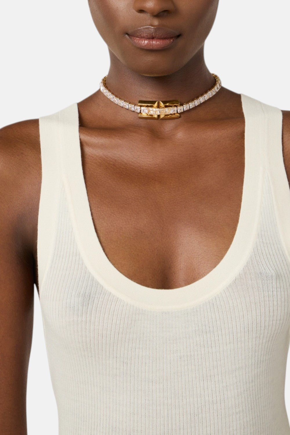 Collana in strass con logo