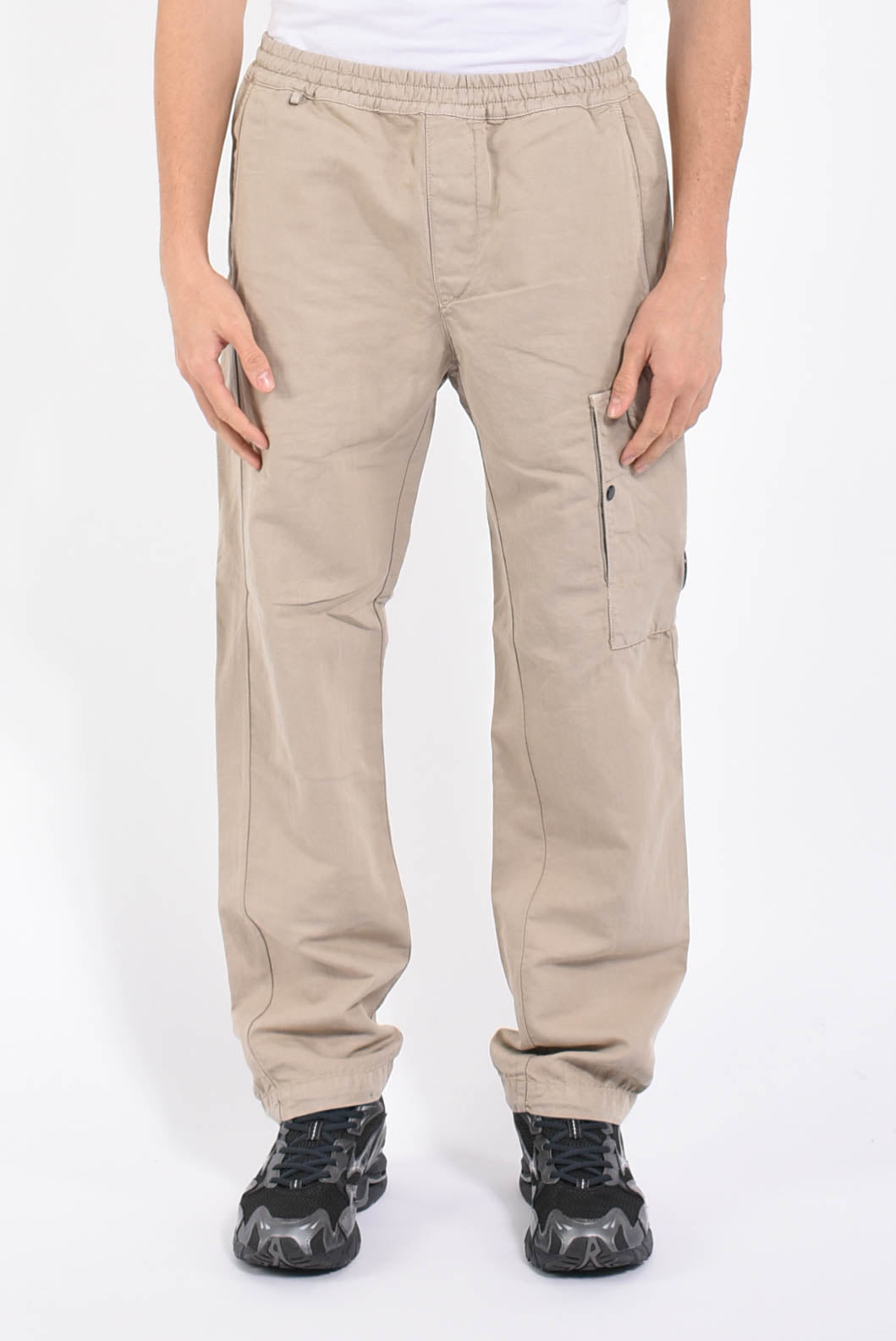 Pantaloni cargo in lino