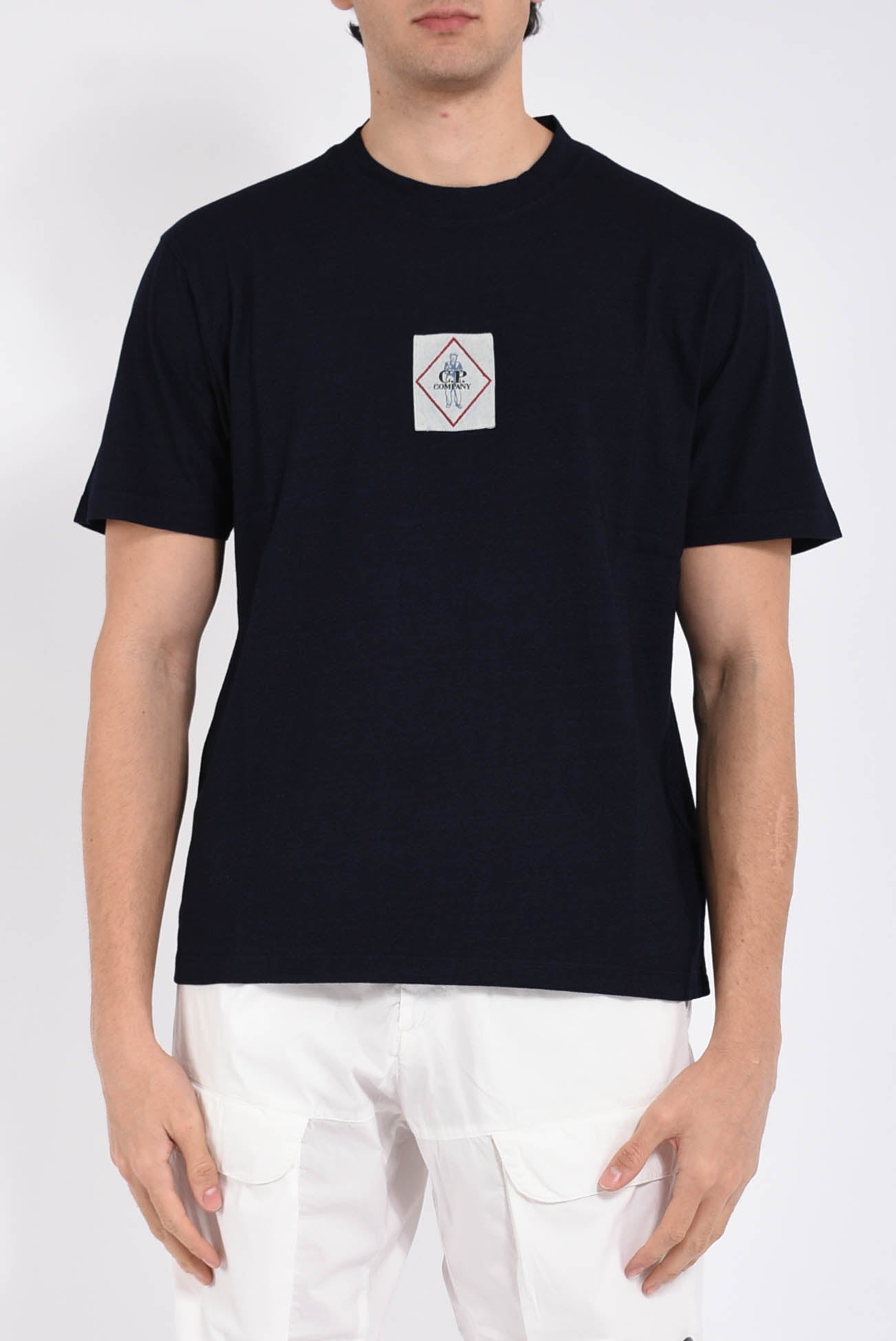 T-shirt indigo jersey di cotone 30/1