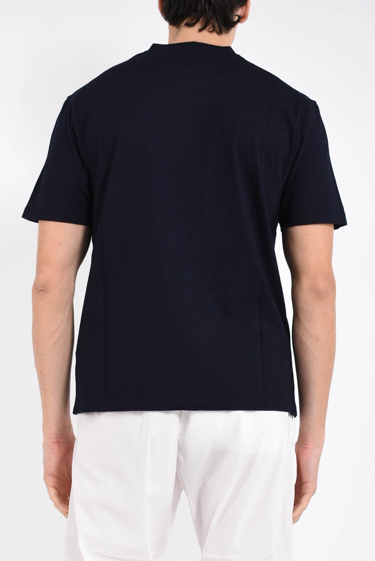 T-shirt indigo jersey di cotone 30/1