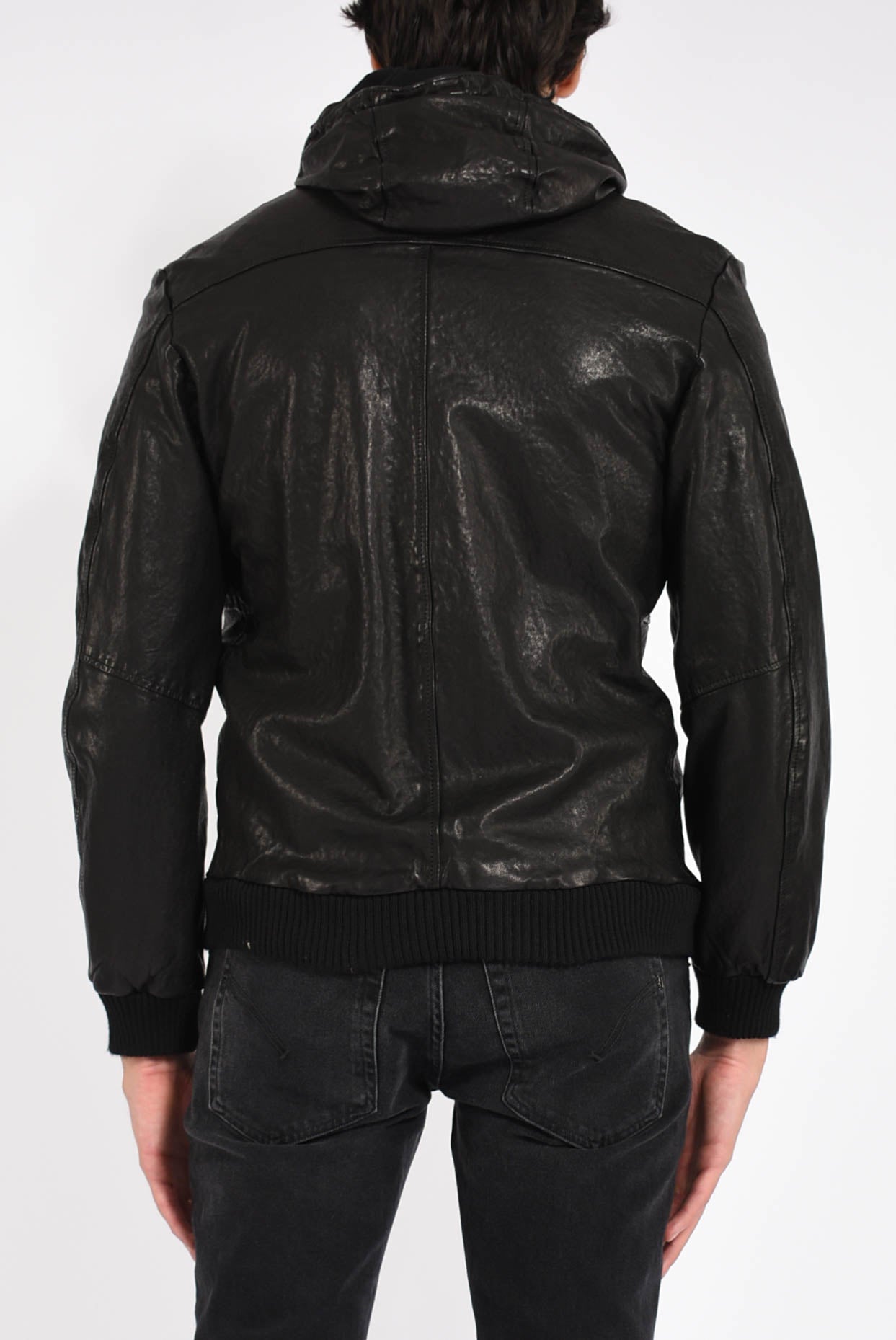 Giubbino in pelle naturale