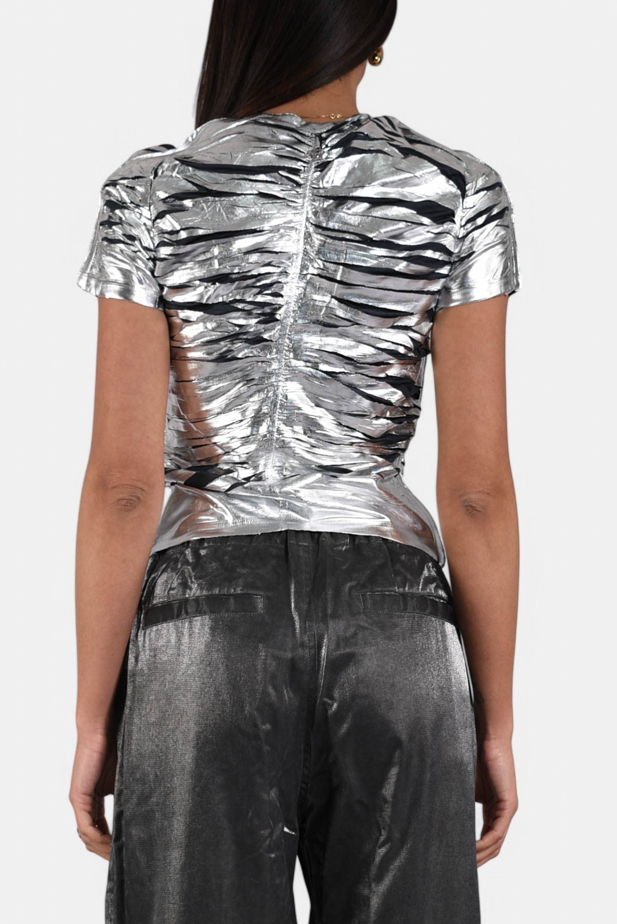 t-shirt slim arriciata t-ai