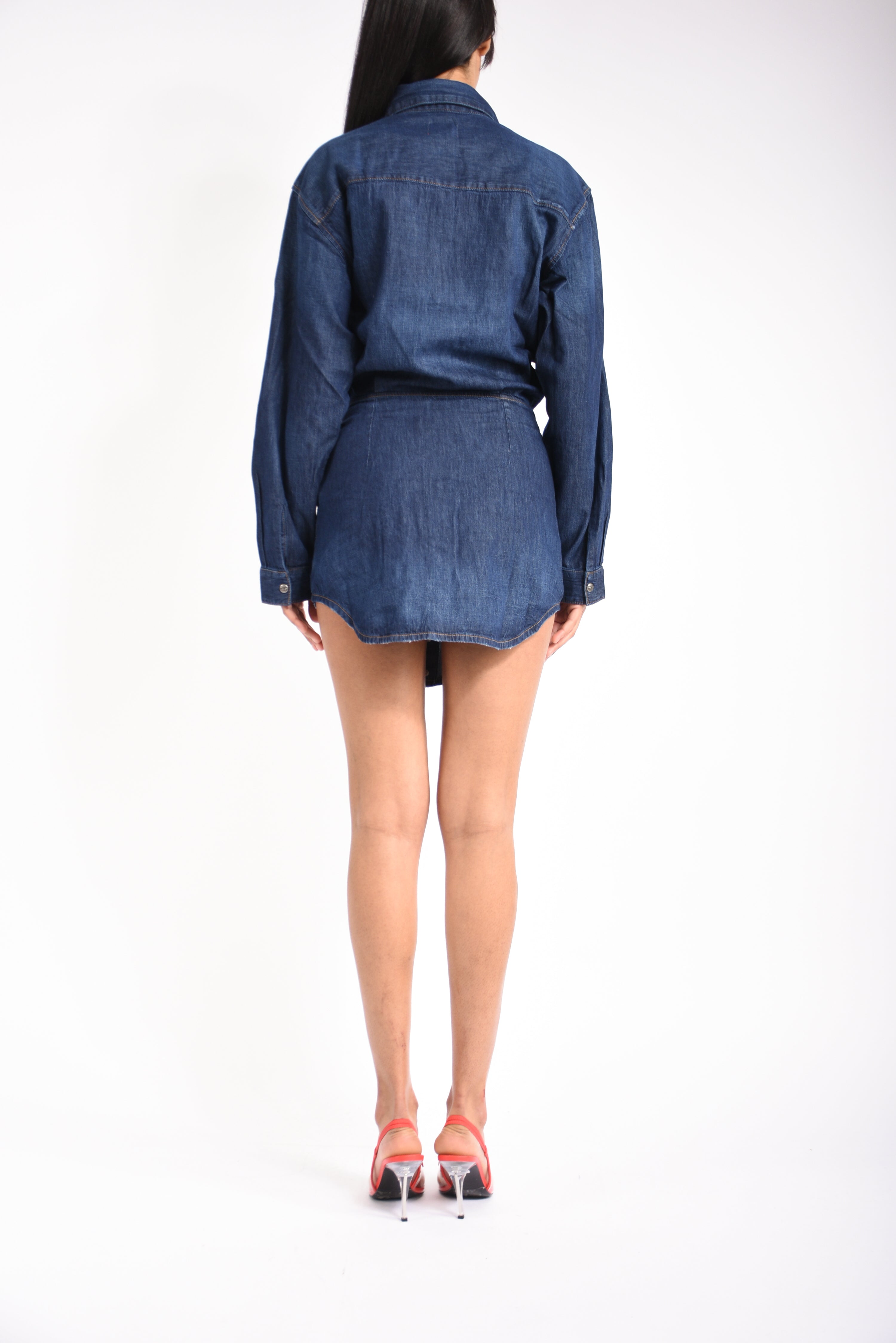 abito mini in denim de-susan