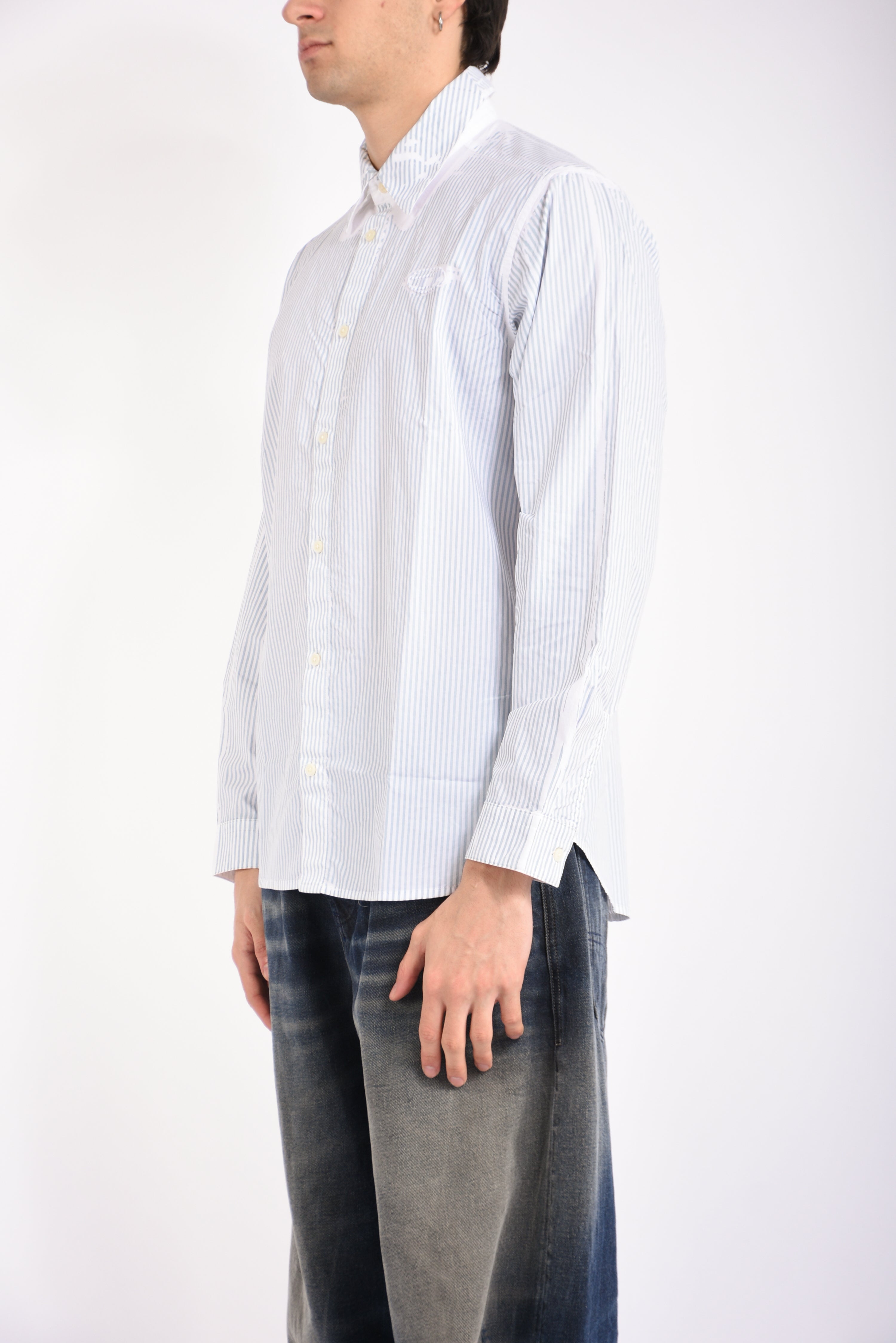 Camicia in popeline a righe