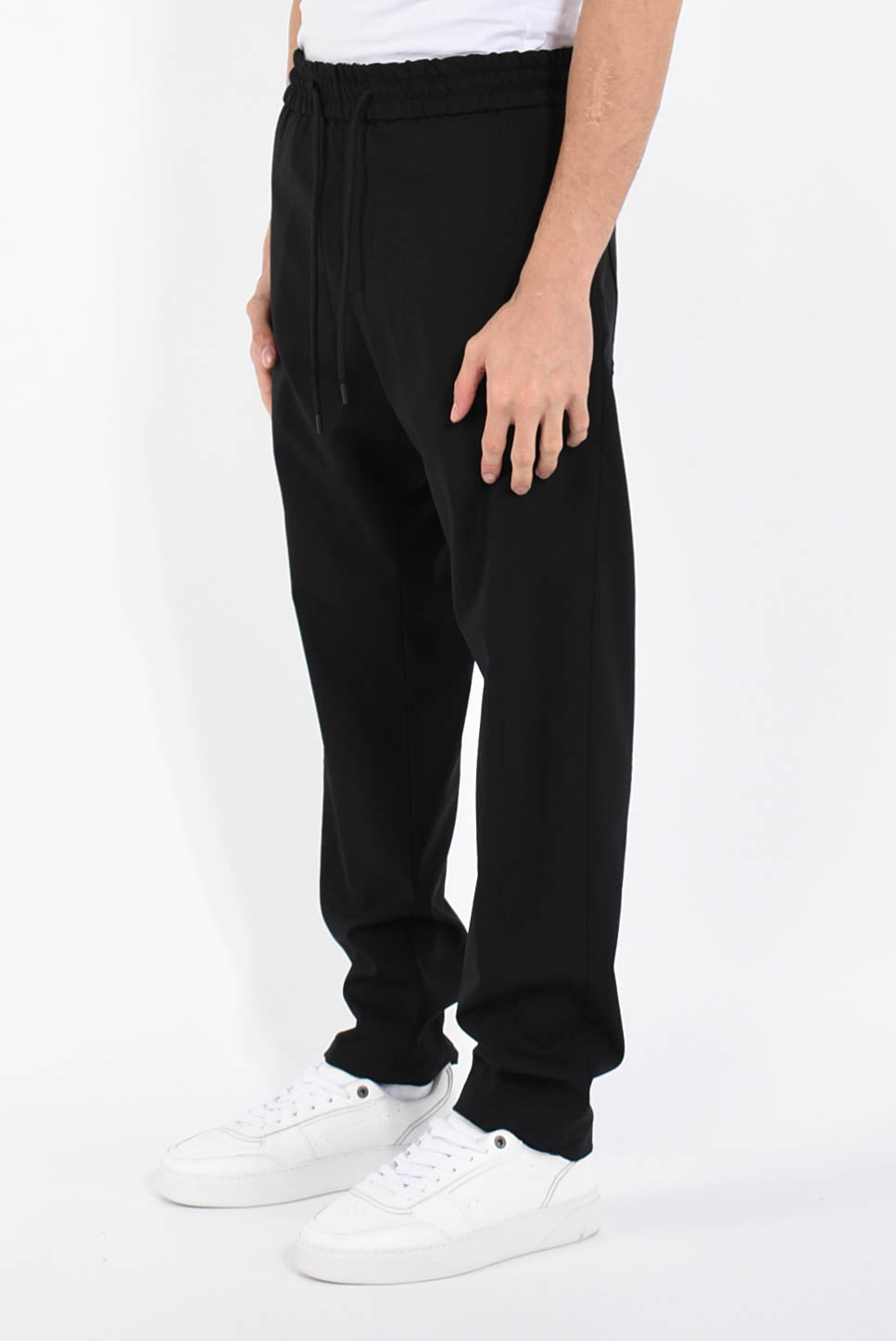 pantaloni dom in fresco lana