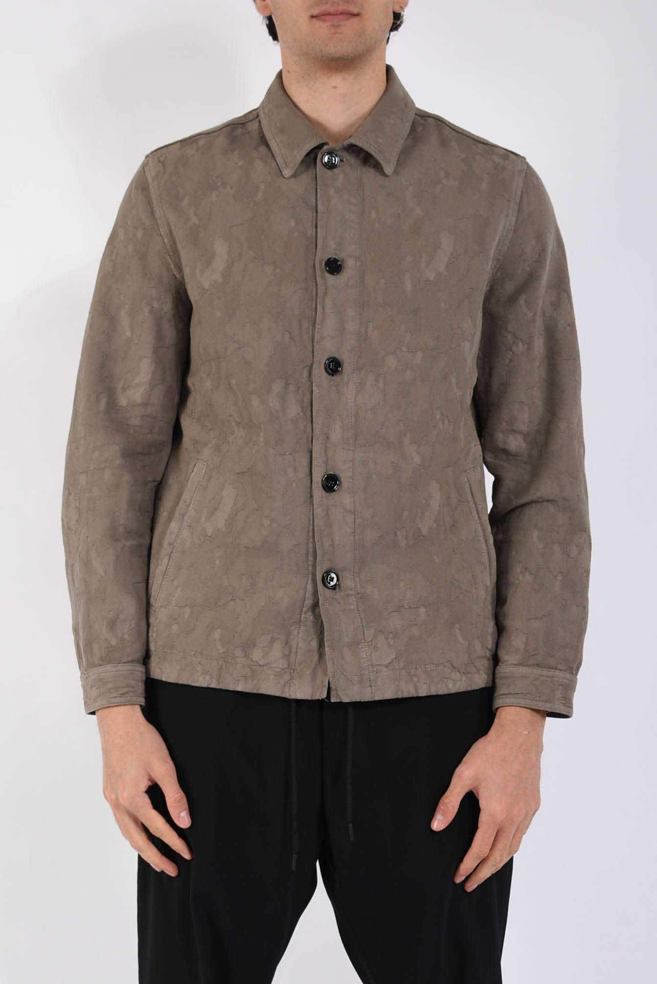 Overshirt in cotone camo