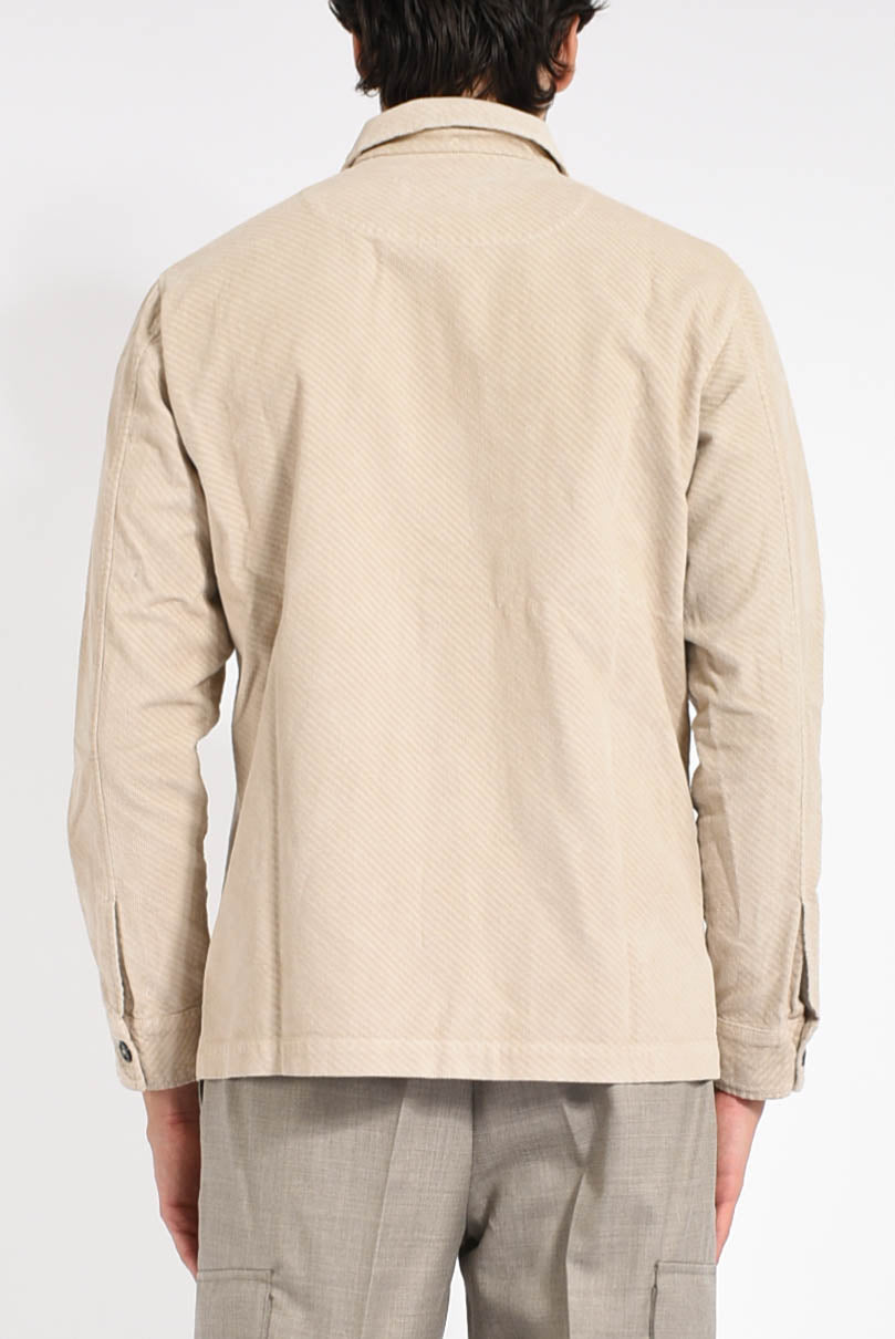 Overshirt in cotone diagonale