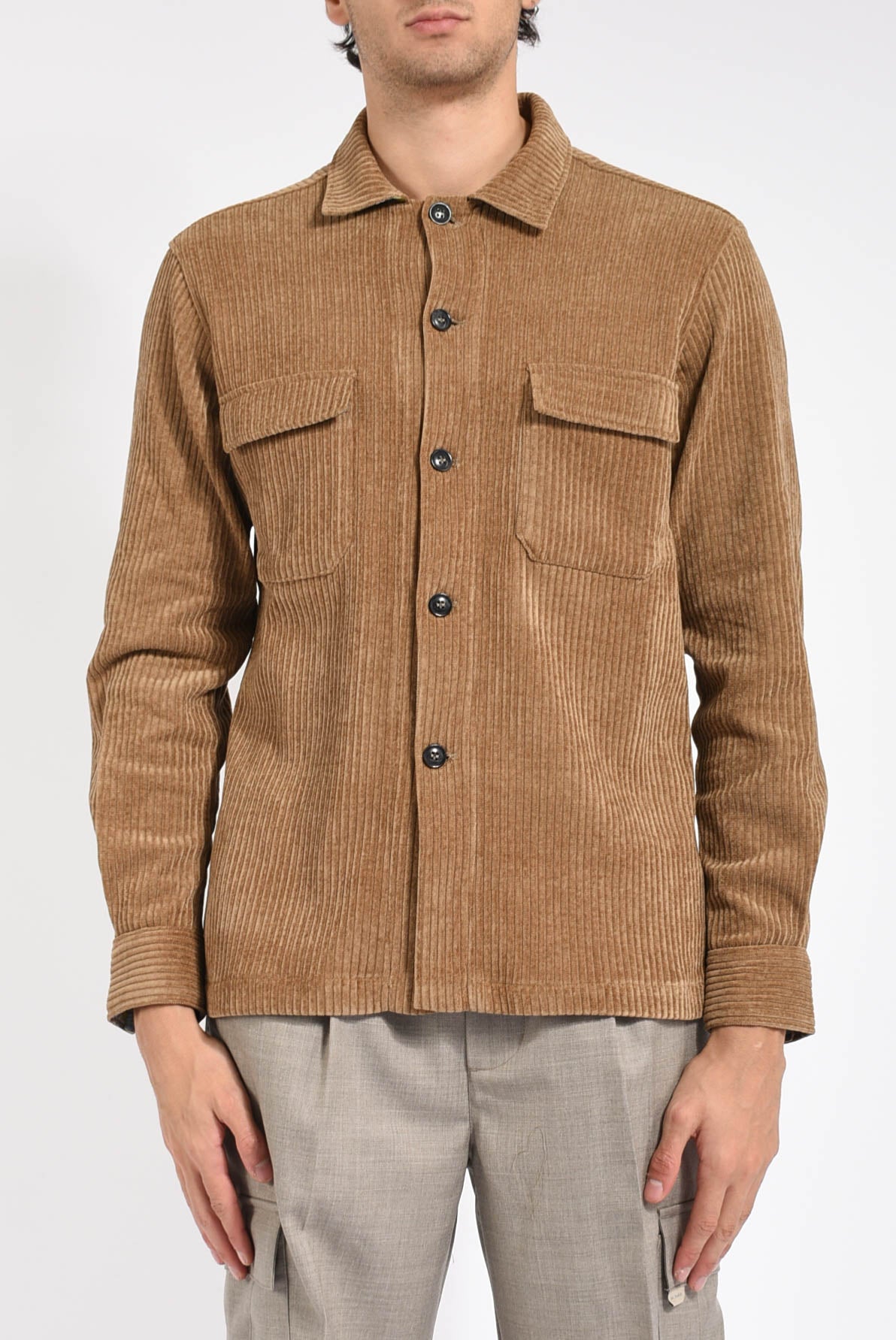 Overshirt in velluto a coste