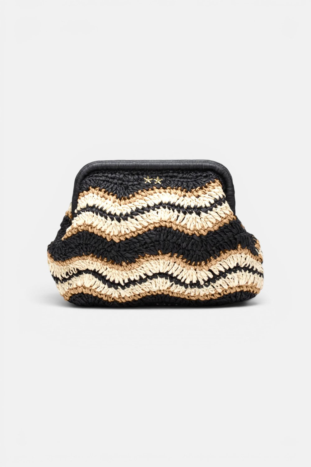 borsa modello clutch in paglia