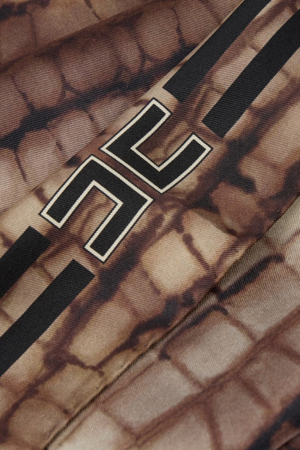 Foulard in twill di seta con stampa alligatore