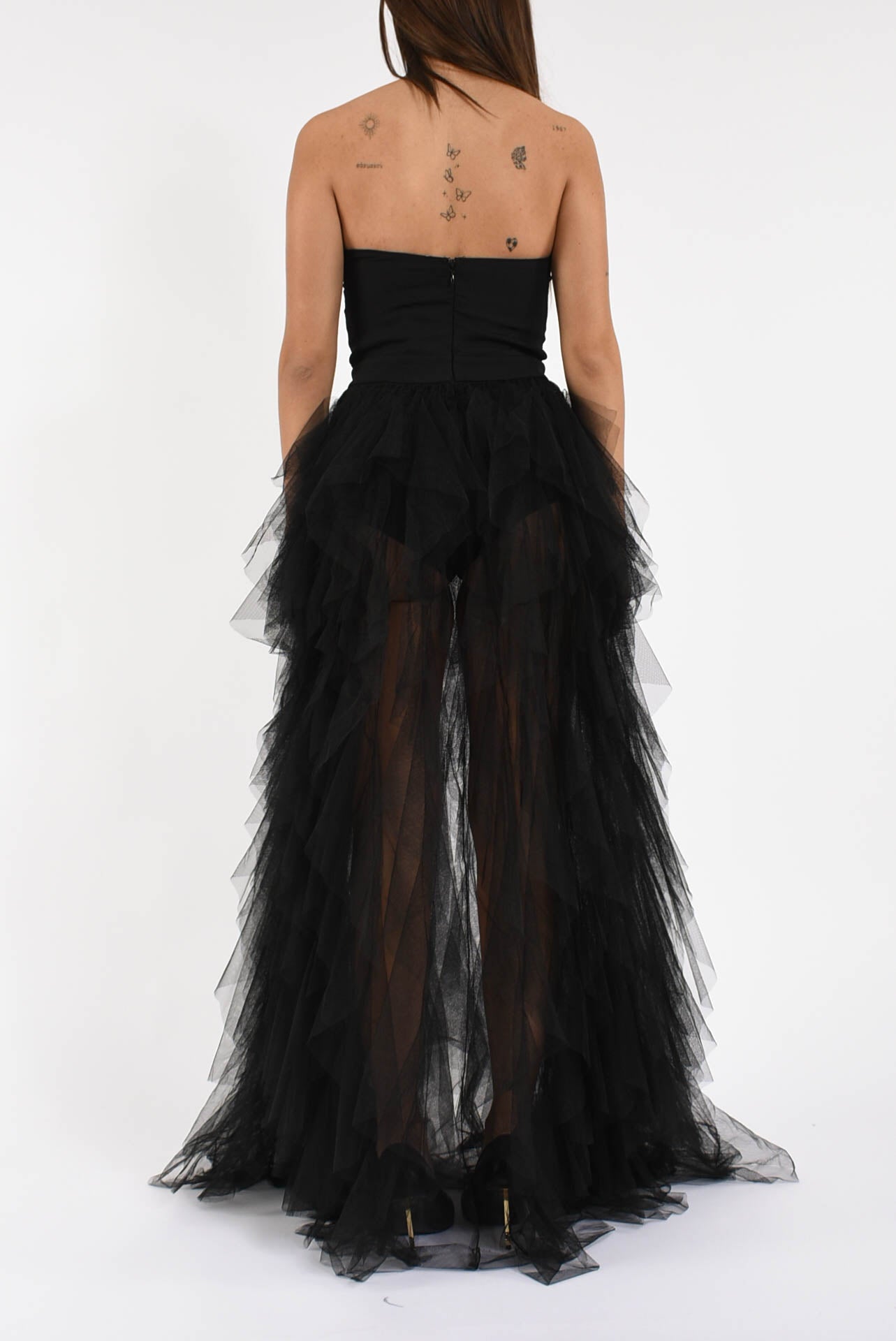 abito lungo in tulle lemonia