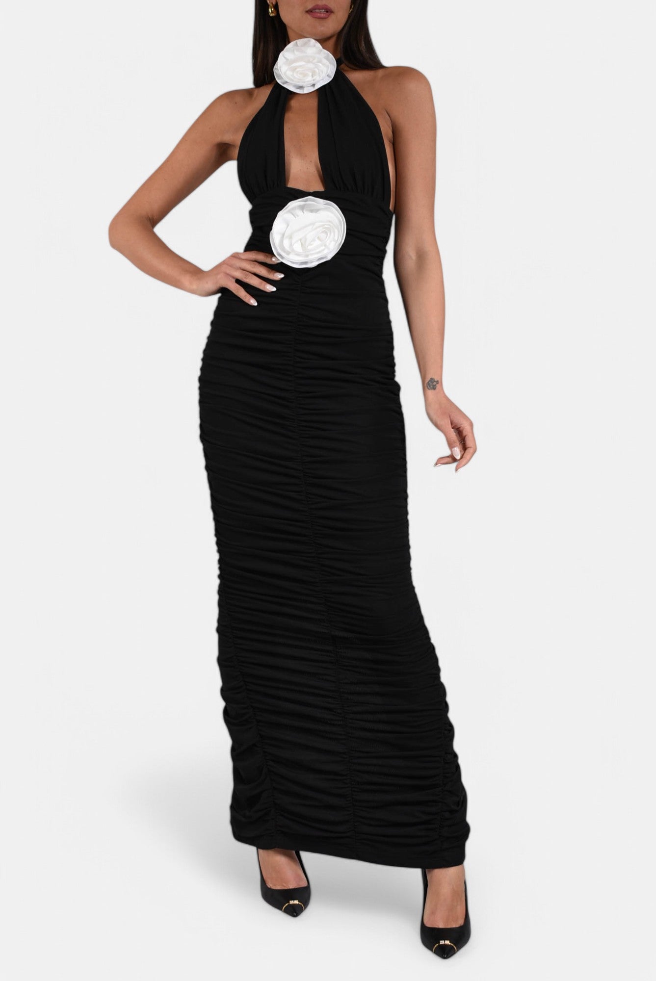 abito lungo in tulle