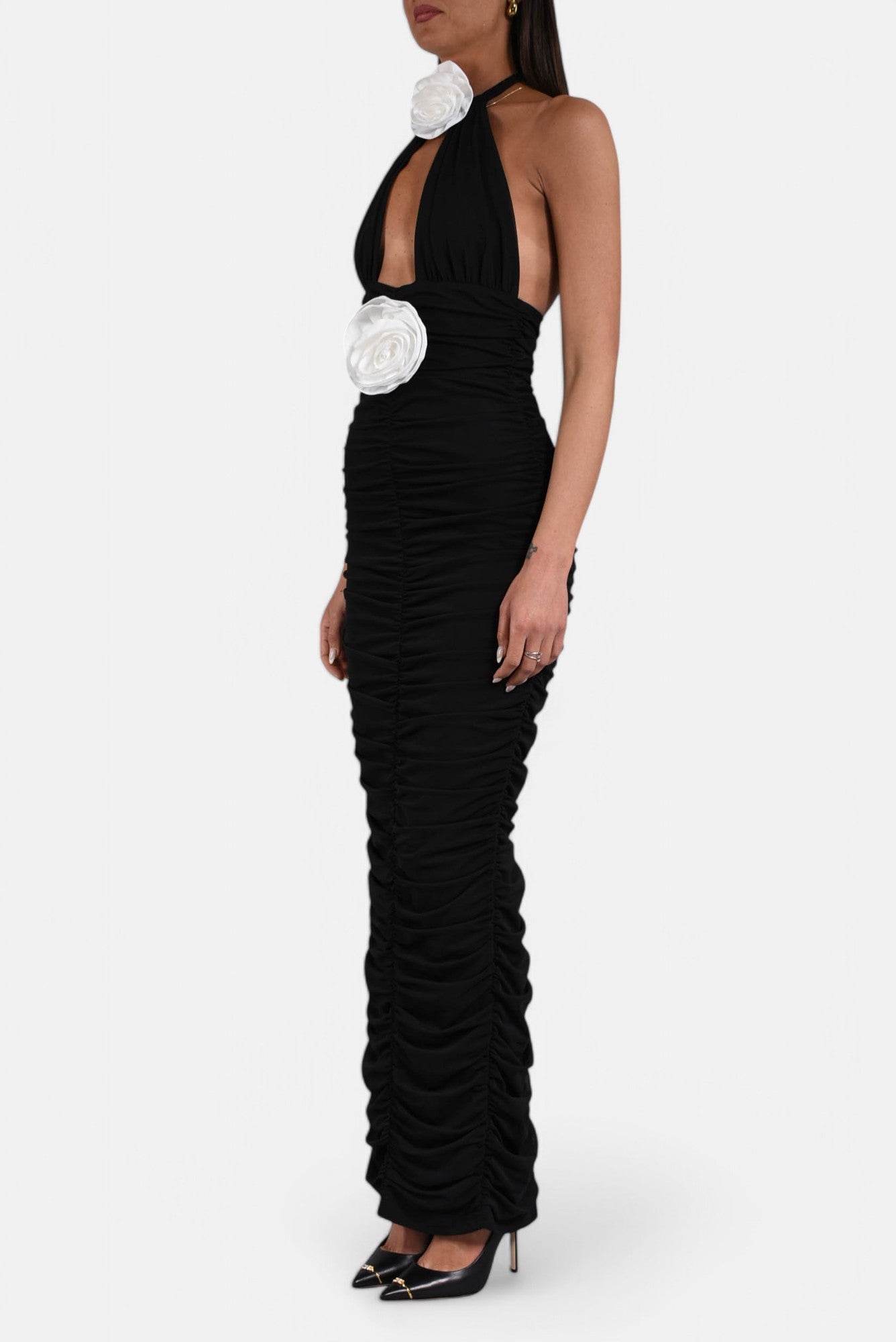 abito lungo in tulle