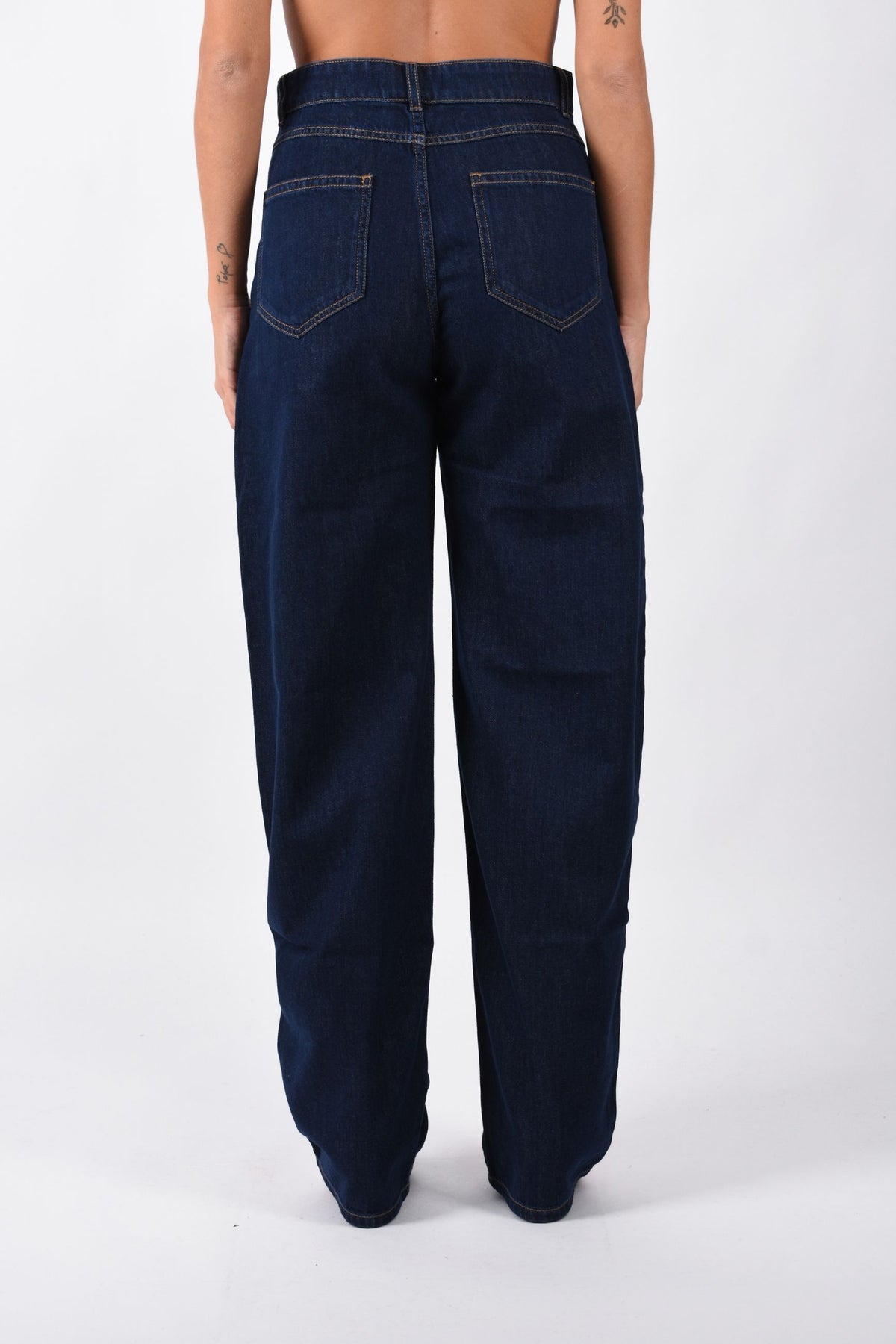 Pantalone barrel leg in denim MSTCONICO 2626186021600