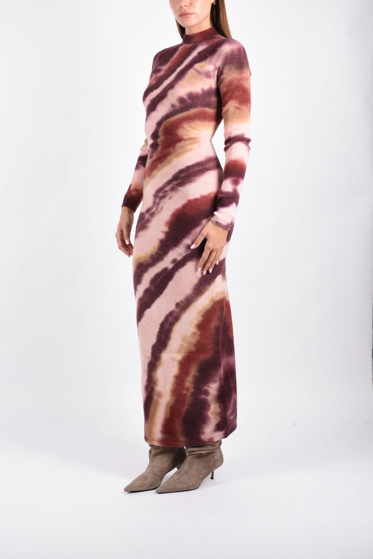 ABITO LUNGO MALTINTO IN LANA E CASHMERE SLIM FIT F6LAWOKD140