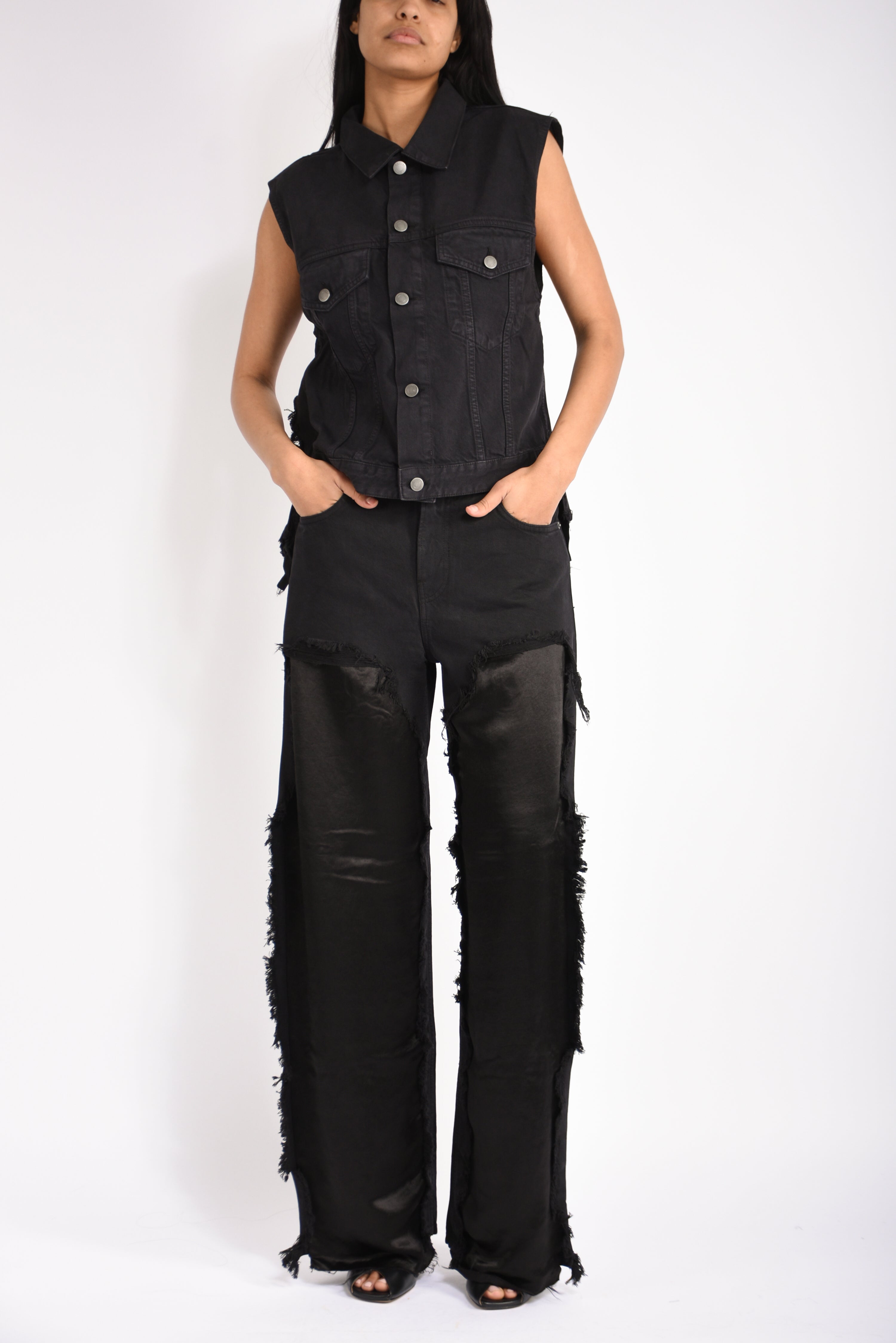 gilet ryder satin blue