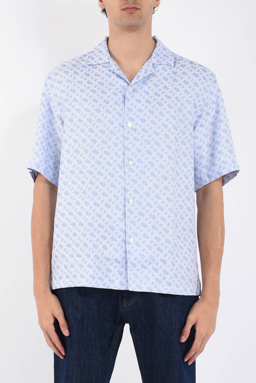 Camicia logata in lino