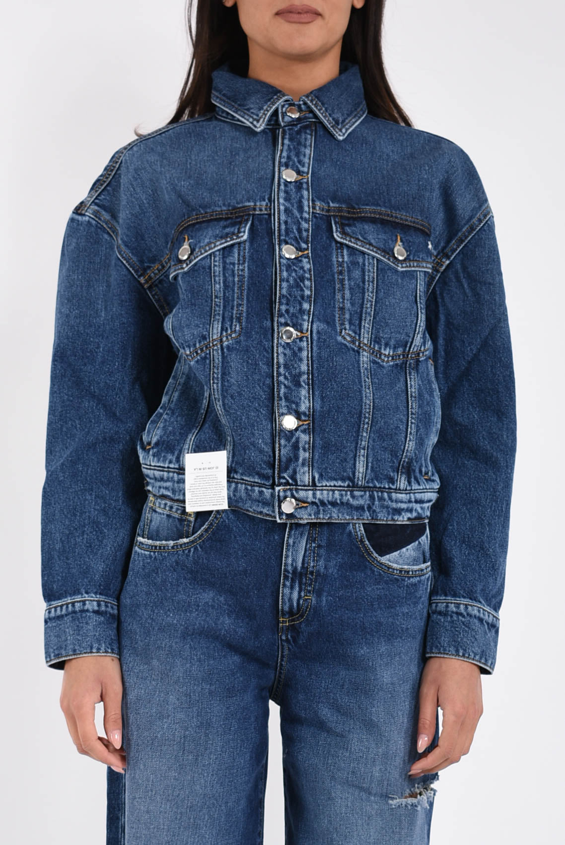 giubbino in denim modello lori