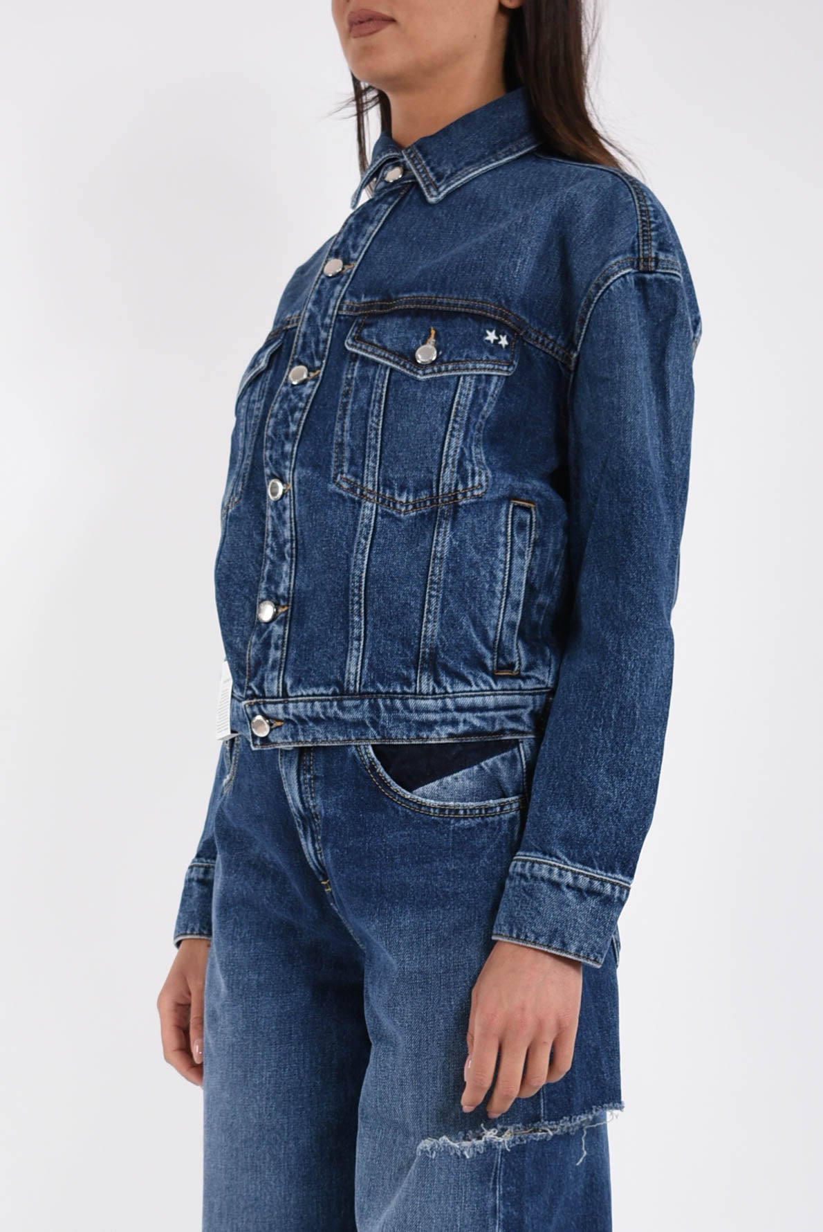 giubbino in denim modello lori