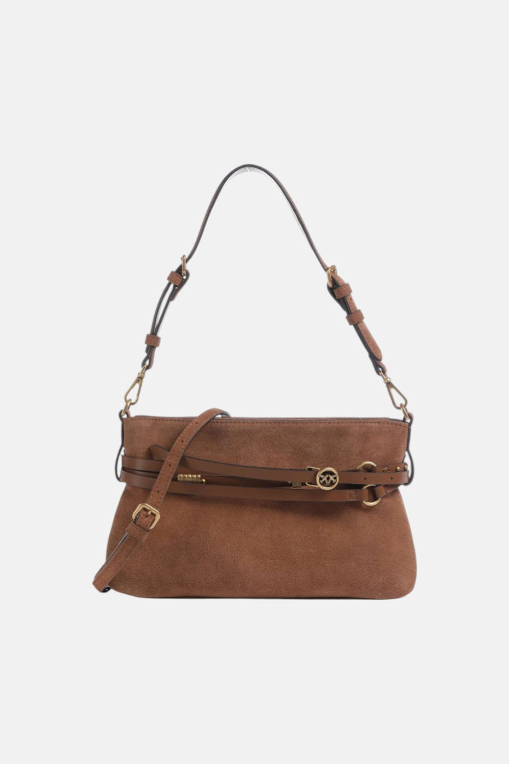 borsa a spalla belt mini suede